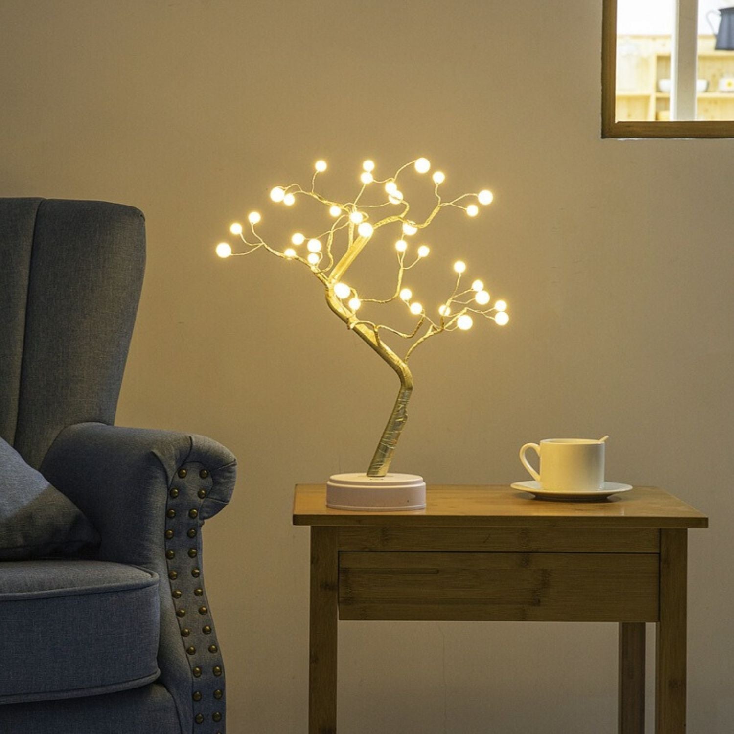 Adjustable Bonsai Desk Lamp, Calming Night Light