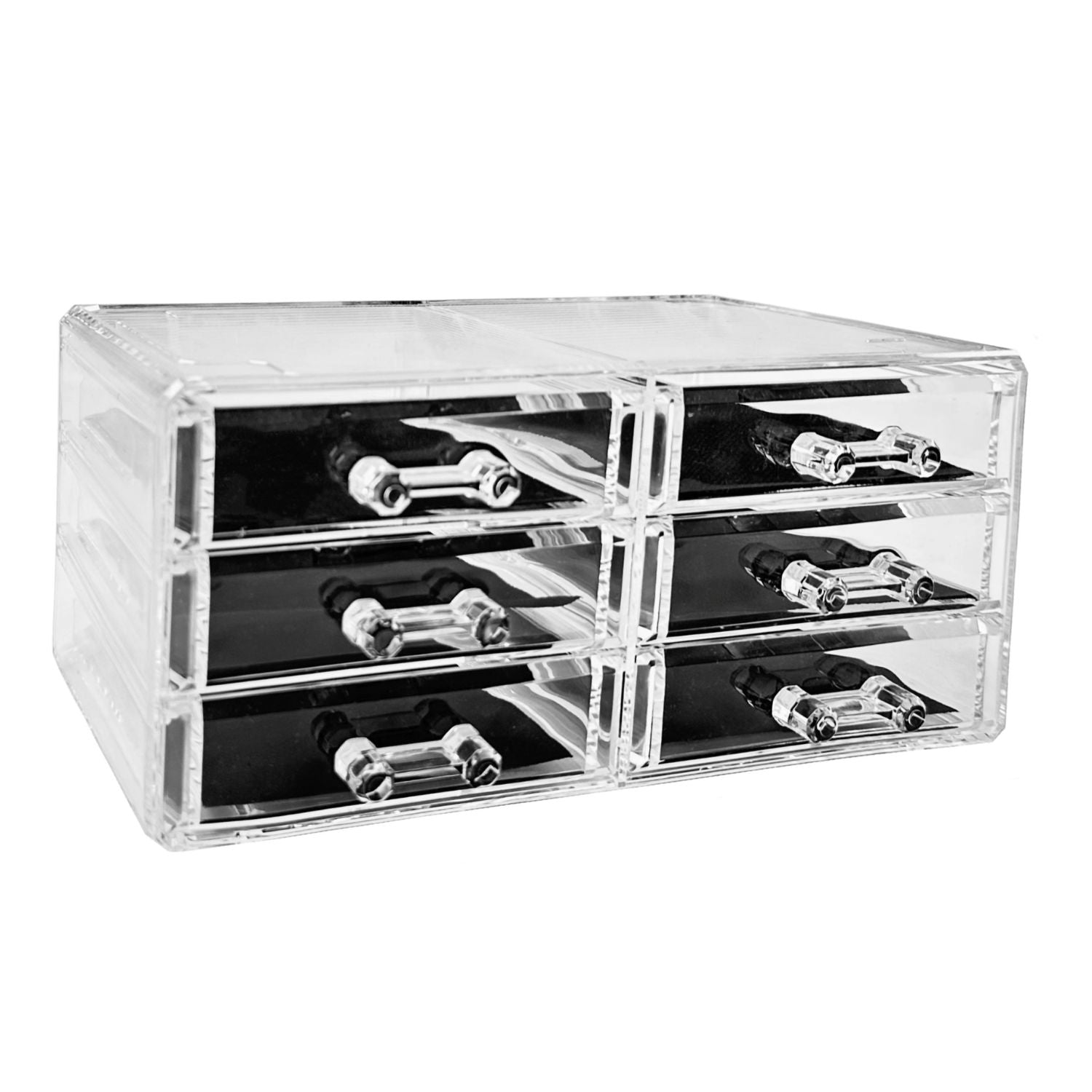 Large Clear Makeup Organizer with 12 Drawers, Space-Saving, GOMINIMO