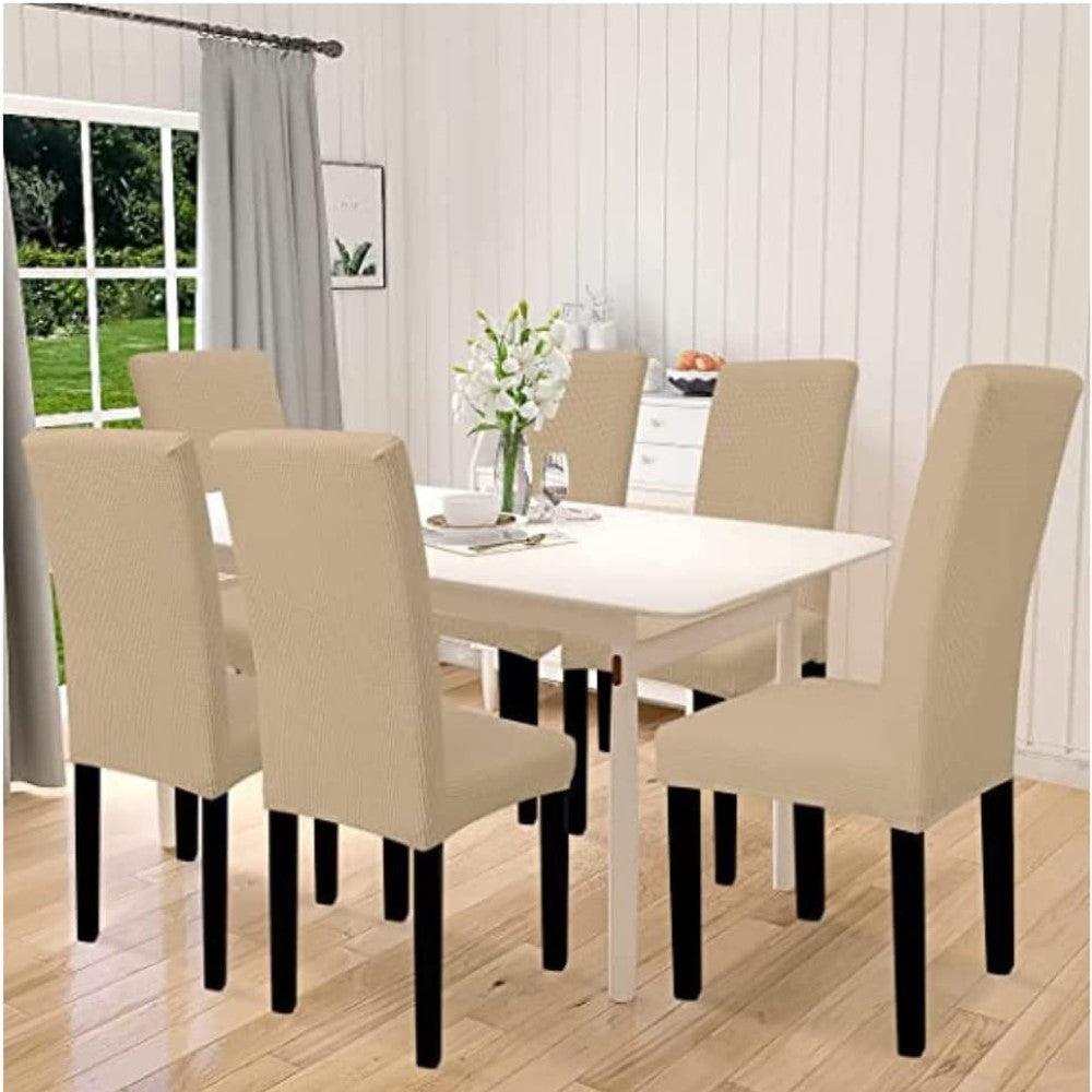 GOMINIMO 6pcs Dining Chair Slipcovers/ Protective Covers (Camel)