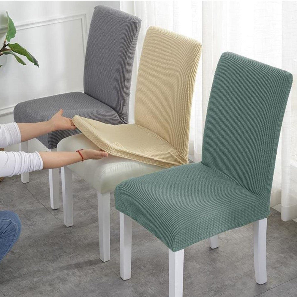 Stretchable & Durable 6pcs Dining Chair Slipcovers (Pea Green) Gominimo