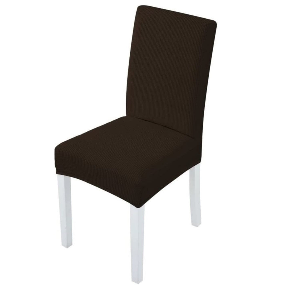 Stretchable Dark Brown Dining Chair Slipcovers Set of 6 Gominimo