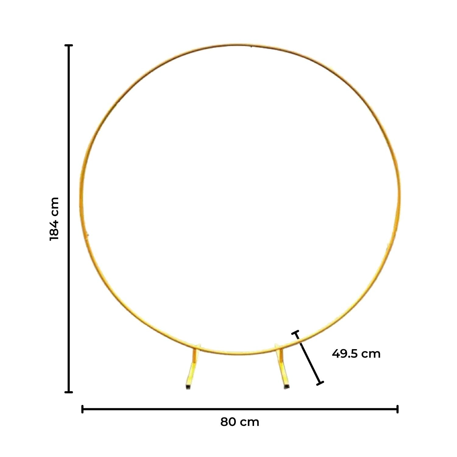 Stable Gold Round Balloon Arch Kit 1.8M - GOMINIMO