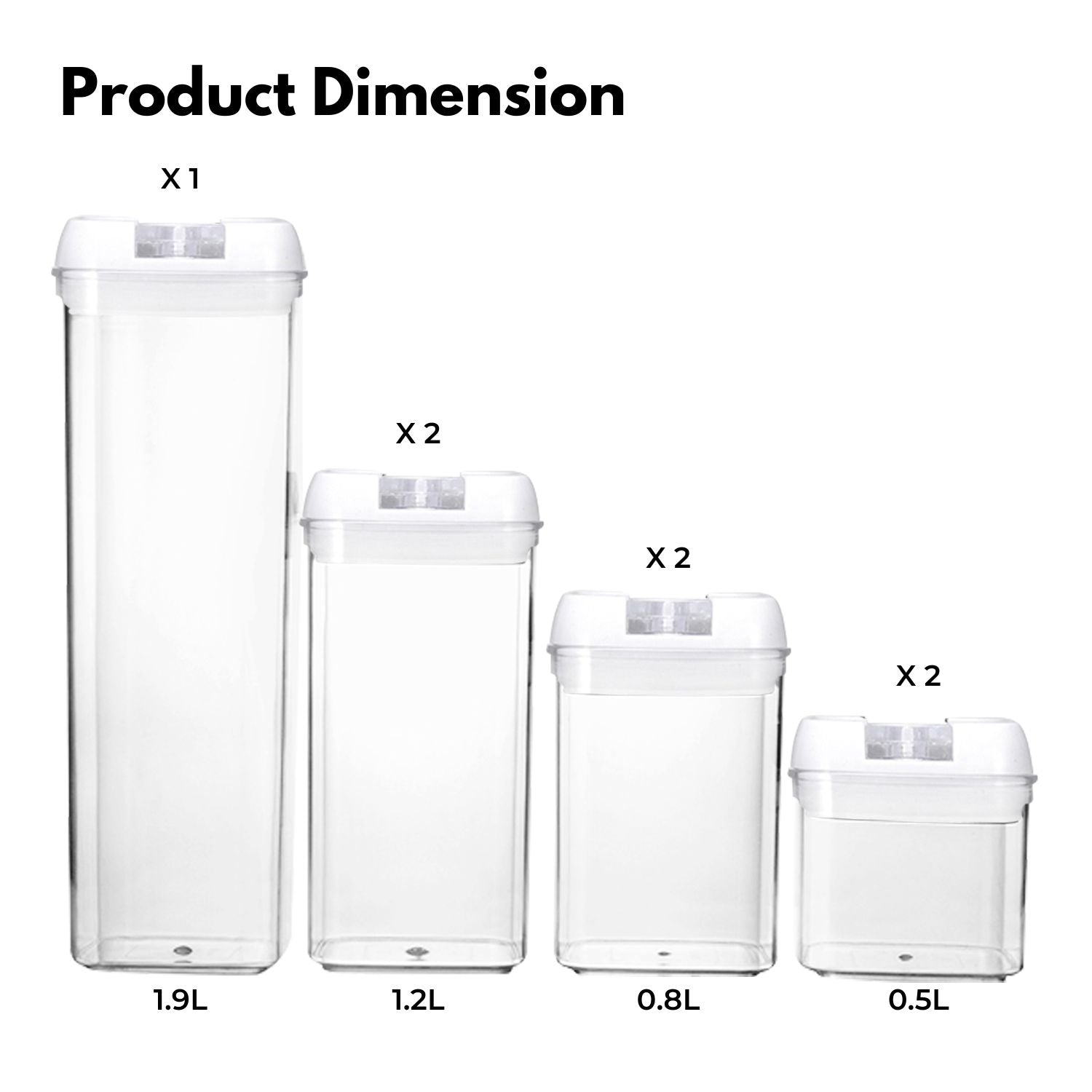 Airtight, BPA-Free Food Containers Set of 7 – GOMINIMO