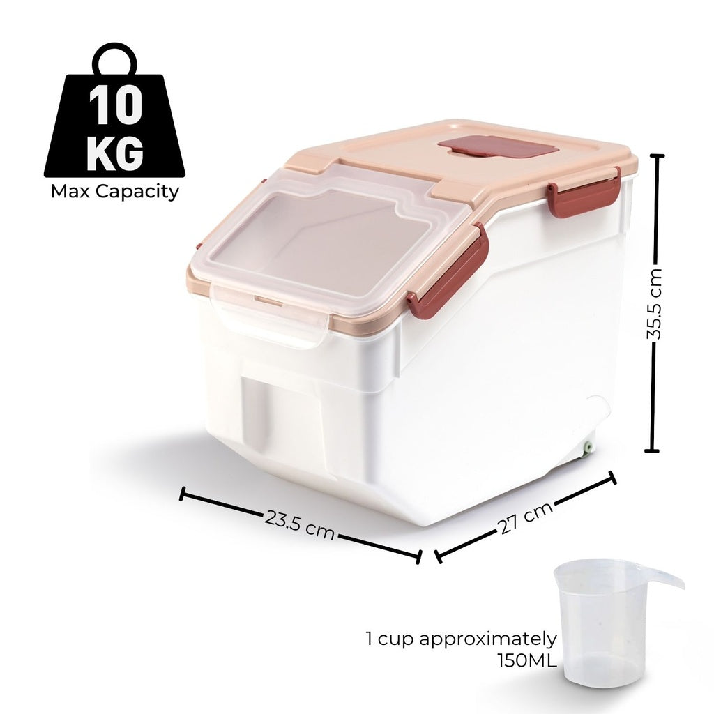 10KG Airtight Food Storage Container, Heat Resistant - Gominimo