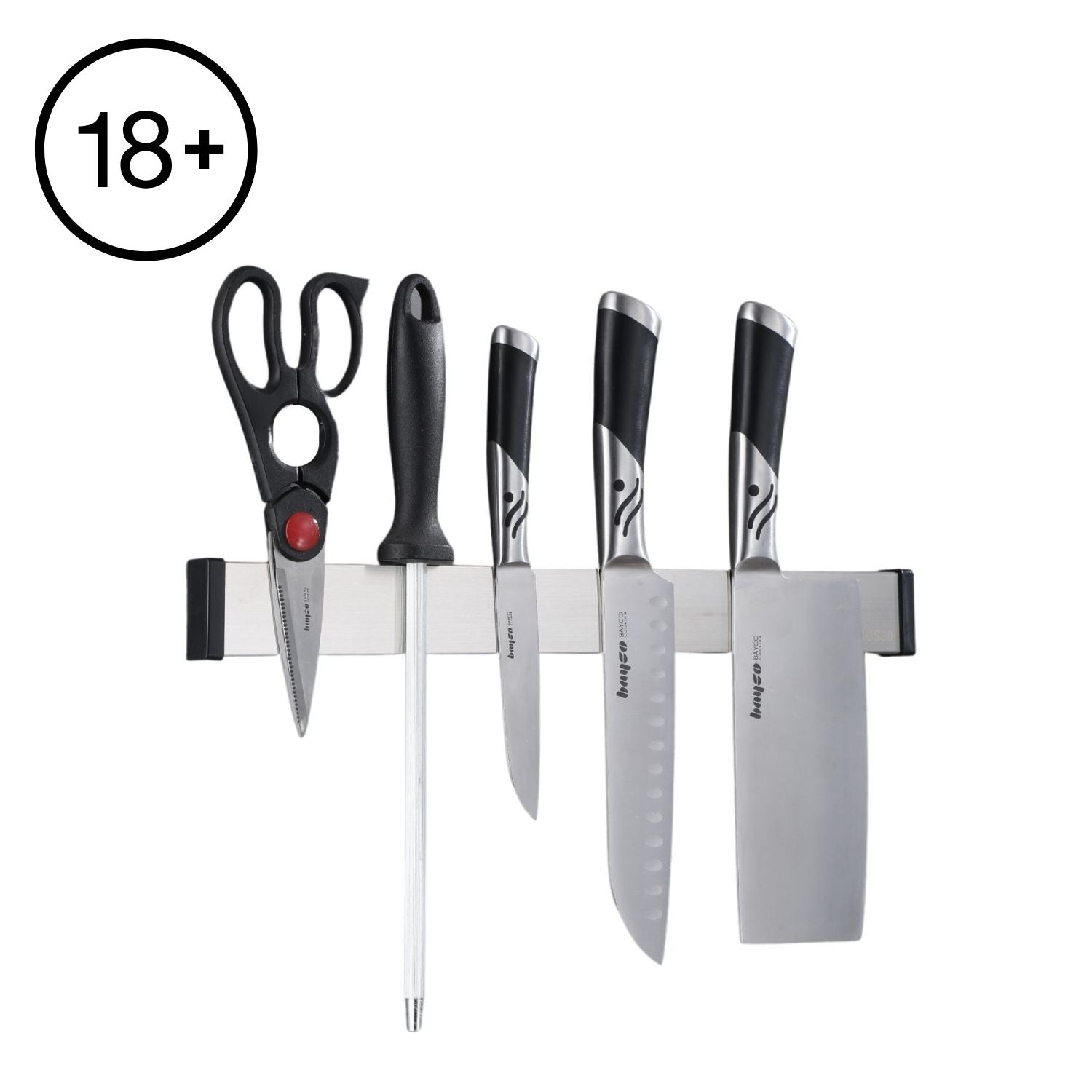 High-Quality Magnetic Knife Strip, 40cm, Stainless Steel