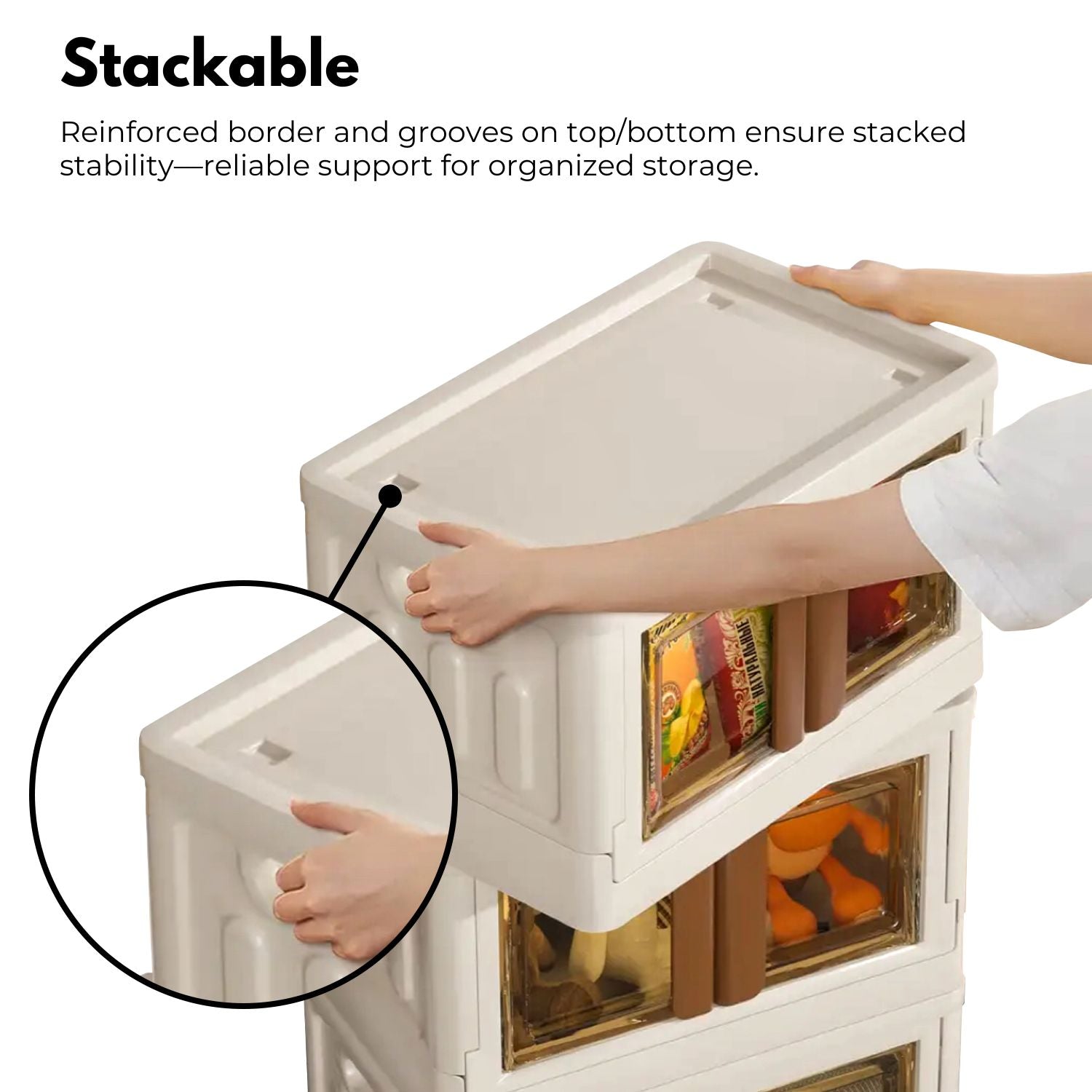 32L Foldable Storage Organizer, Dual Access, Strong - GOMINIMO