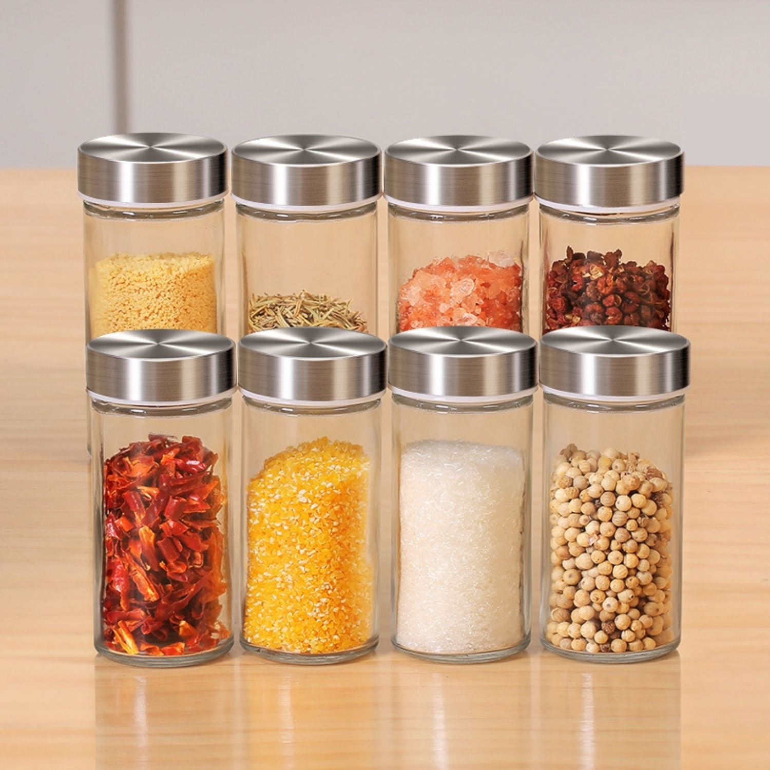 20-Jar Rotating Spice Rack with Labels and Funnel - Gominimo