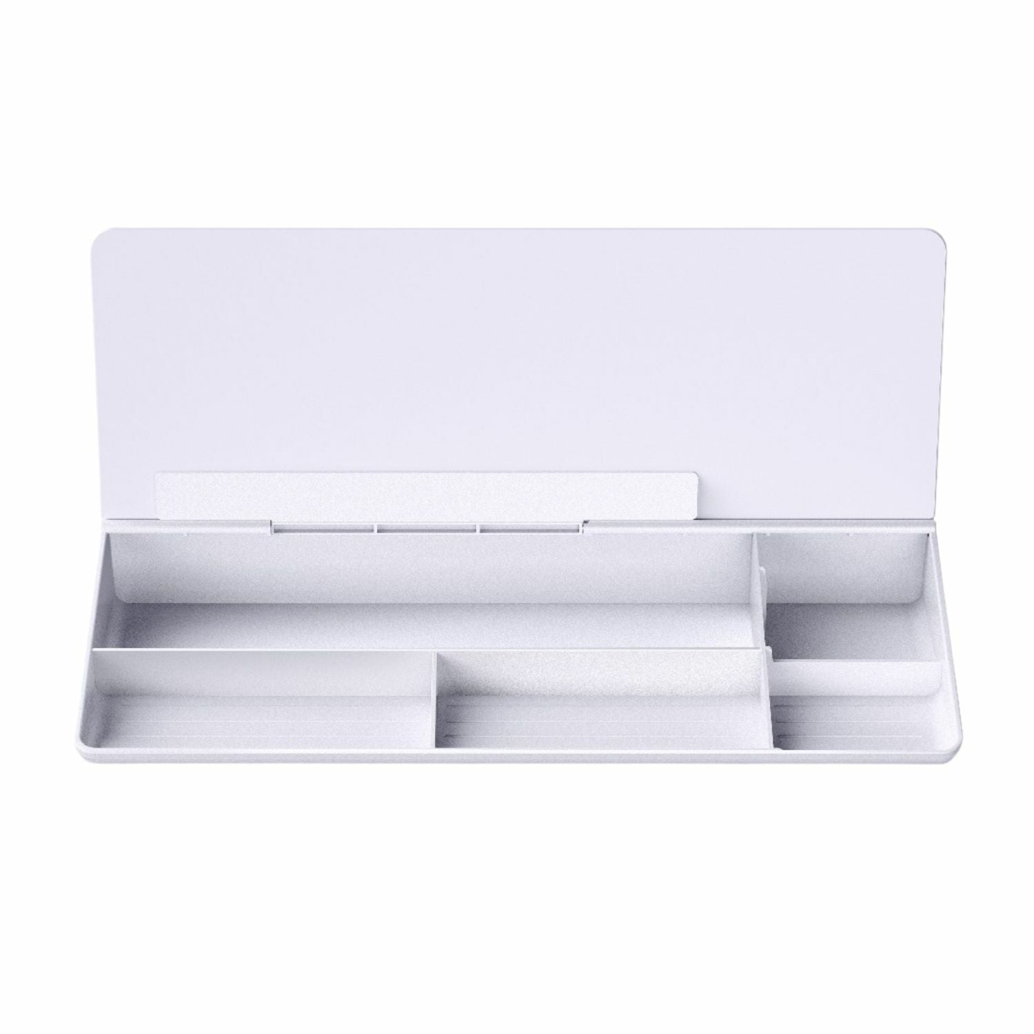 Tempered Glass Desktop Whiteboard with Dividers & Phone Slot