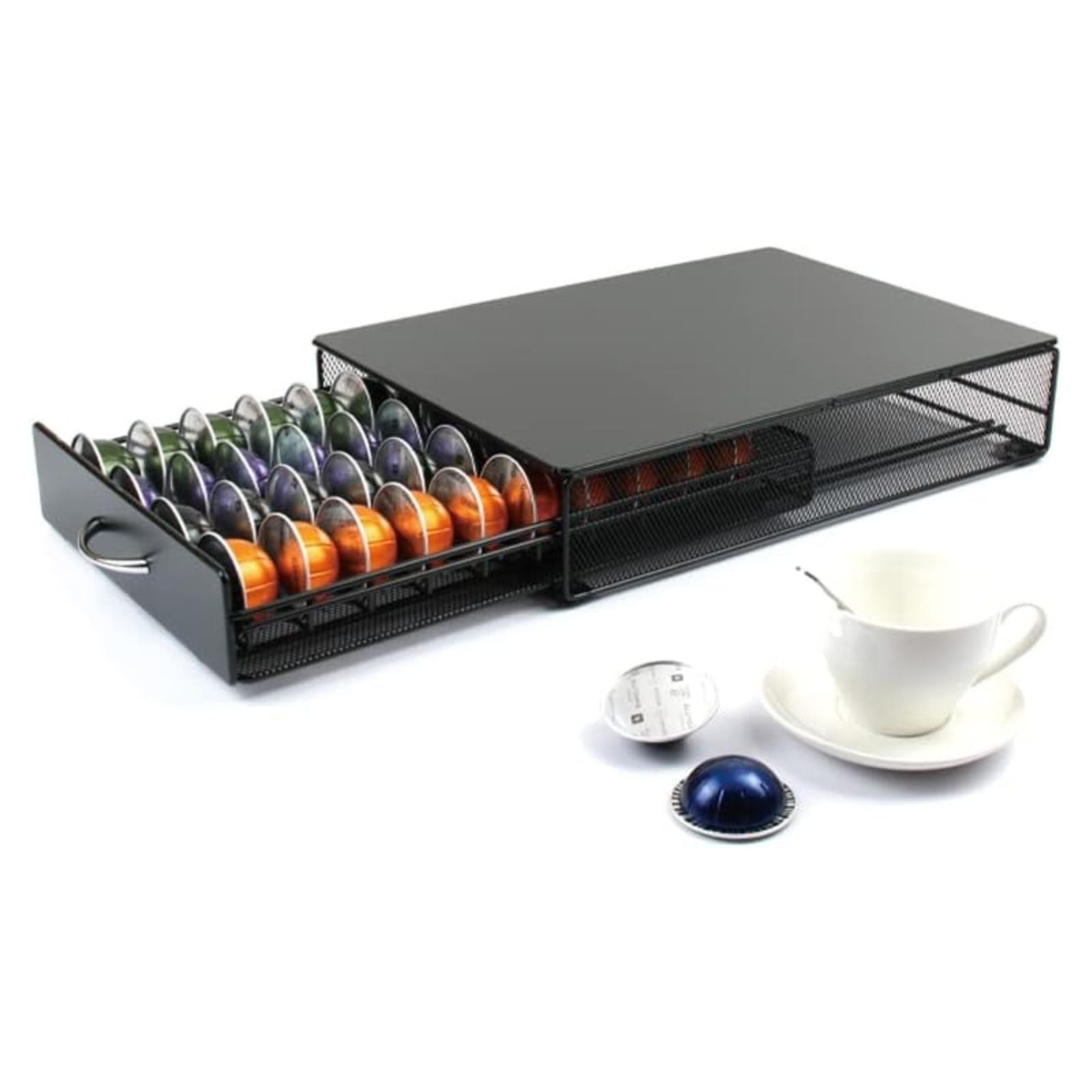 Non-Slip Iron Coffee Pod Holder Drawer, 40 Pods - Gominimo