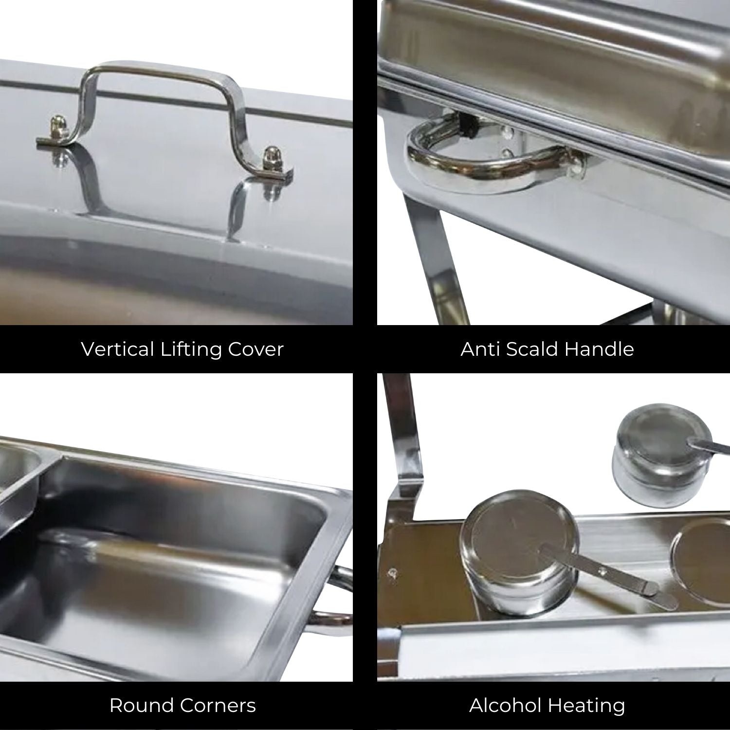 Stainless Steel Chafing Dish with Dual Trays, 9L - GOMINIMO