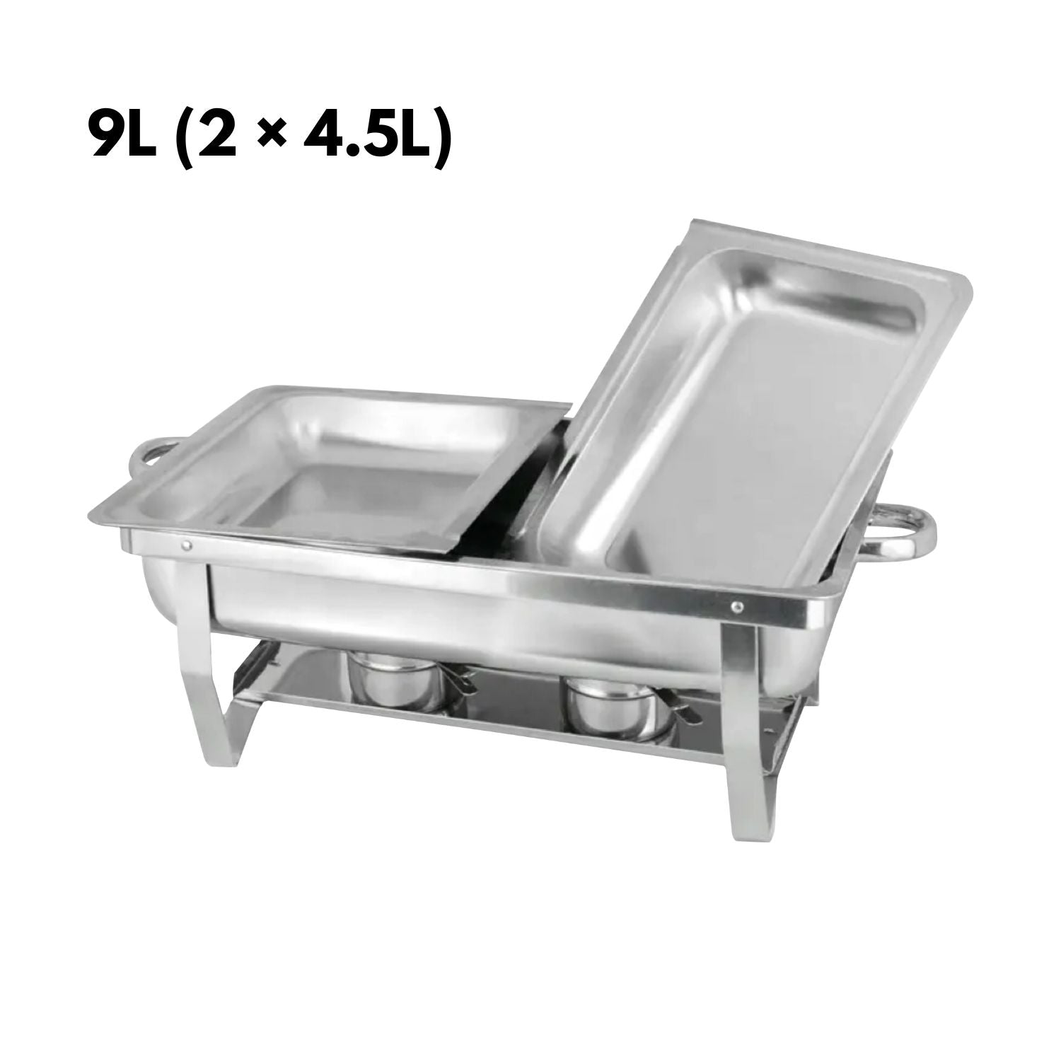 Stainless Steel Chafing Dish with Dual Trays, 9L - GOMINIMO