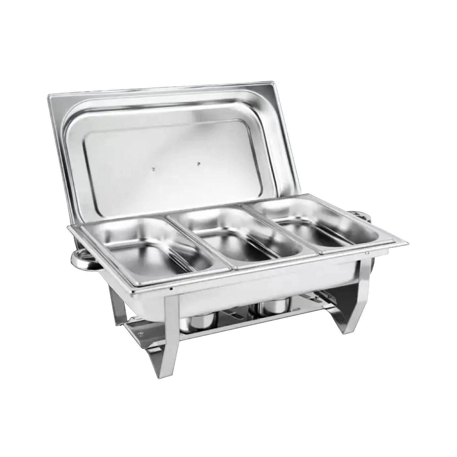 Durable Stainless Steel 9L Buffet Warmer with Triple Trays - GOMINIMO