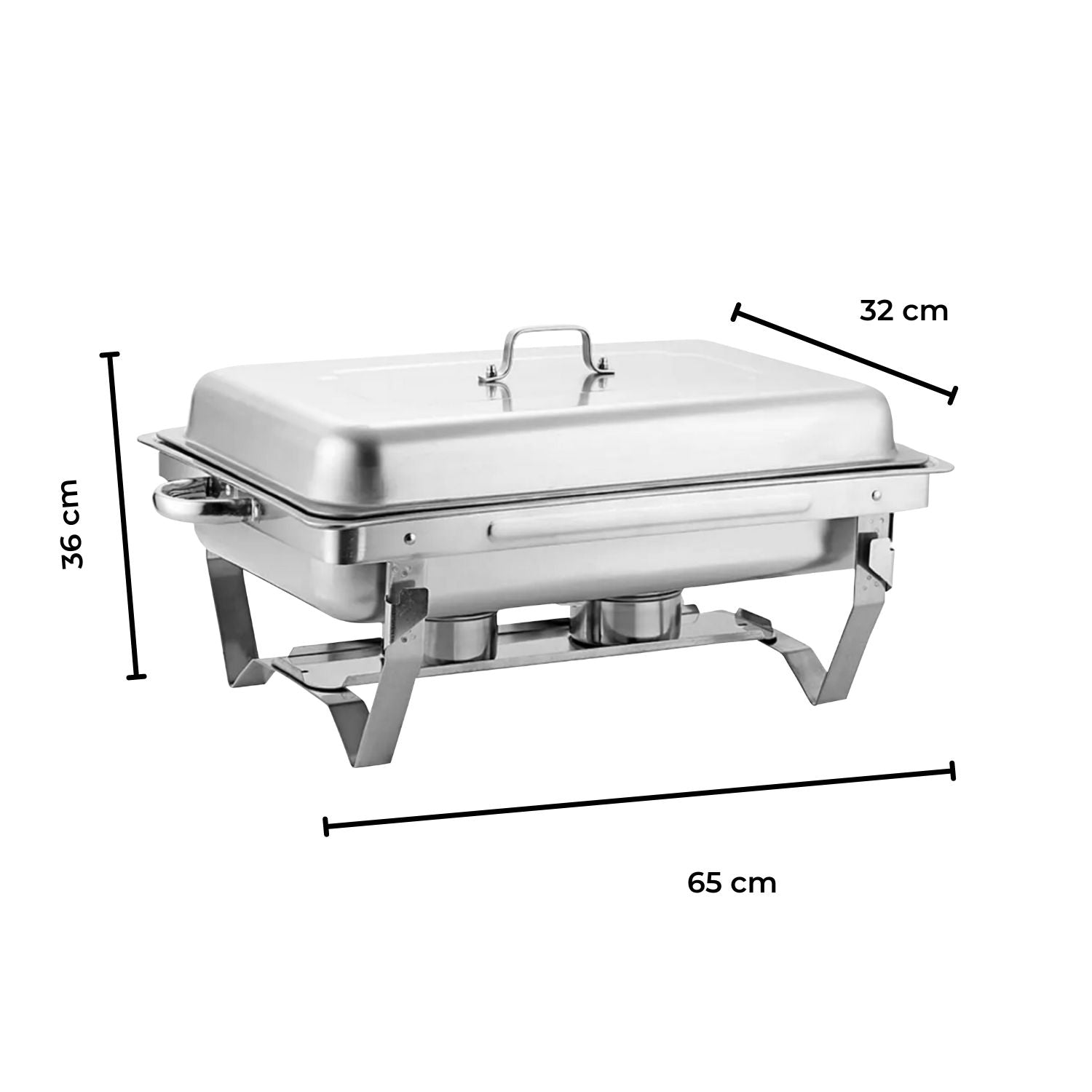 Durable Stainless Steel 9L Buffet Warmer with Triple Trays - GOMINIMO