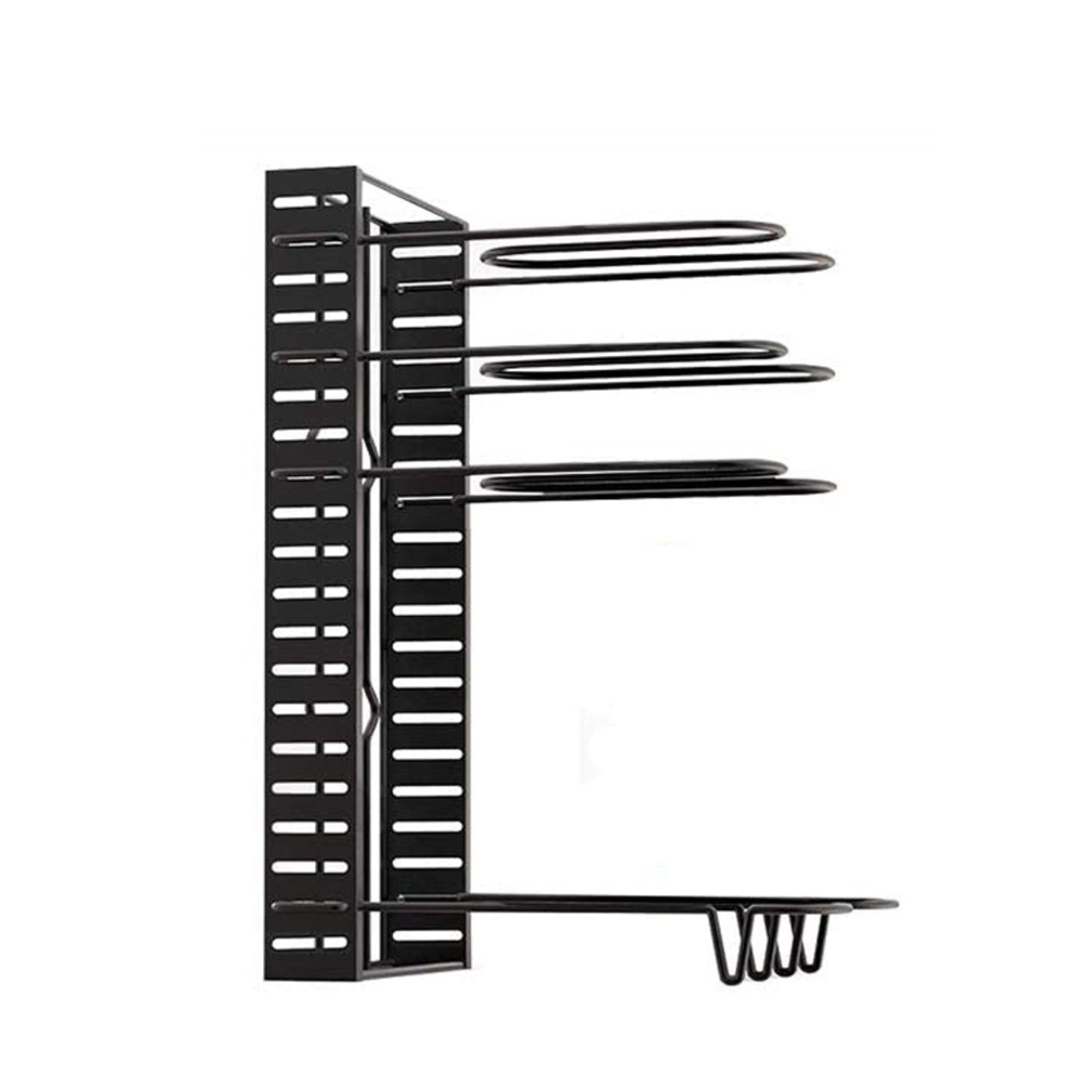 8-Tier Adjustable Pots and Pans Rack with 3 Assembly Styles