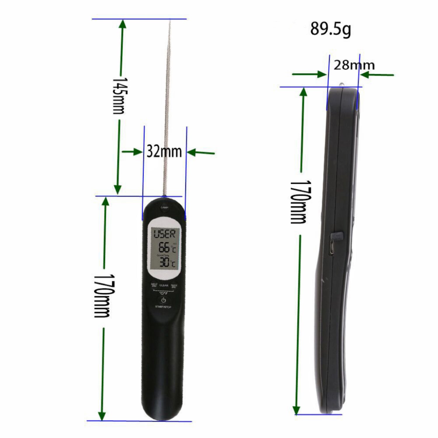 GOMINIMO Smart Digital Meat Thermometer with LED Light