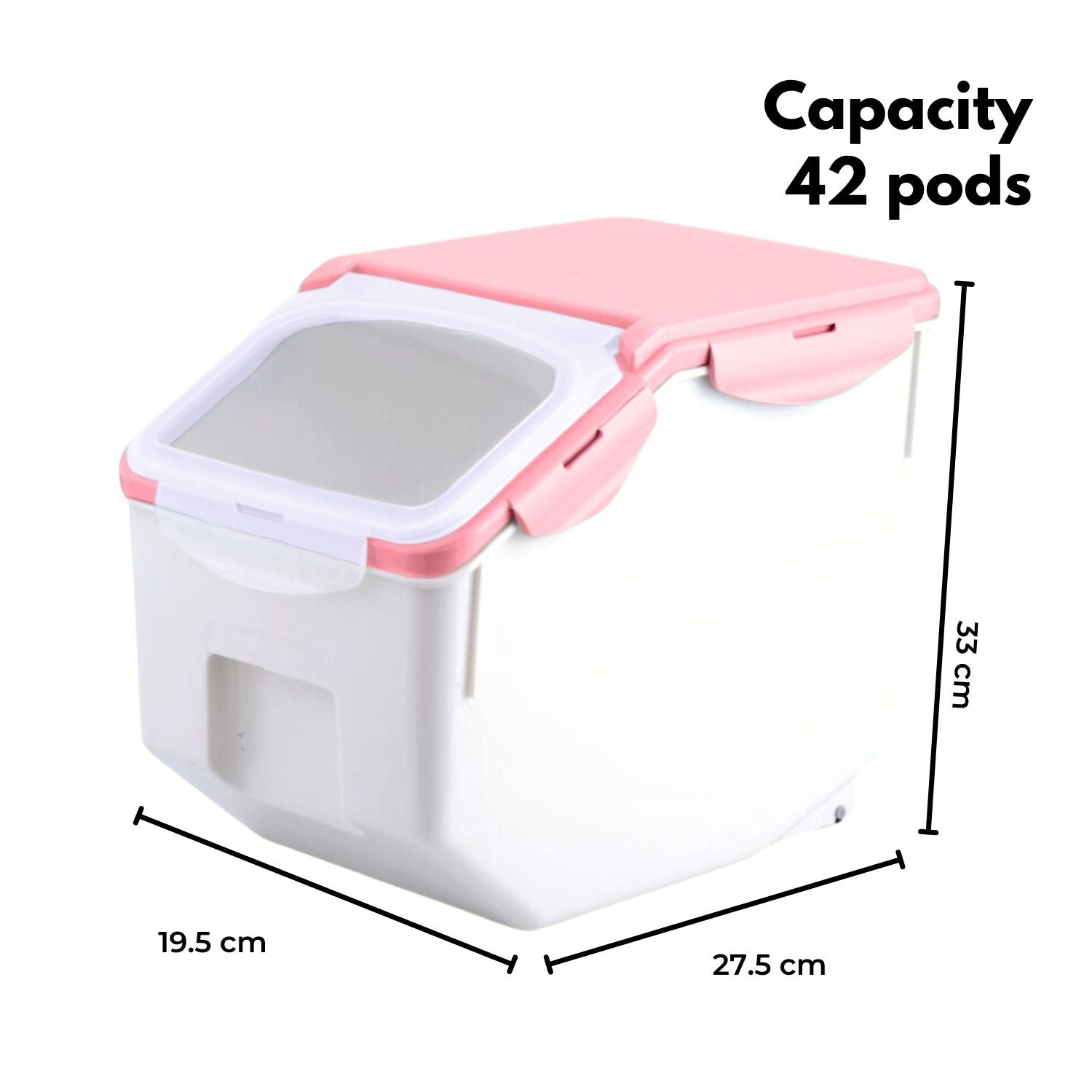 Airtight 10kg Food Storage Container w/ Measuring Cup - GOMINIMO