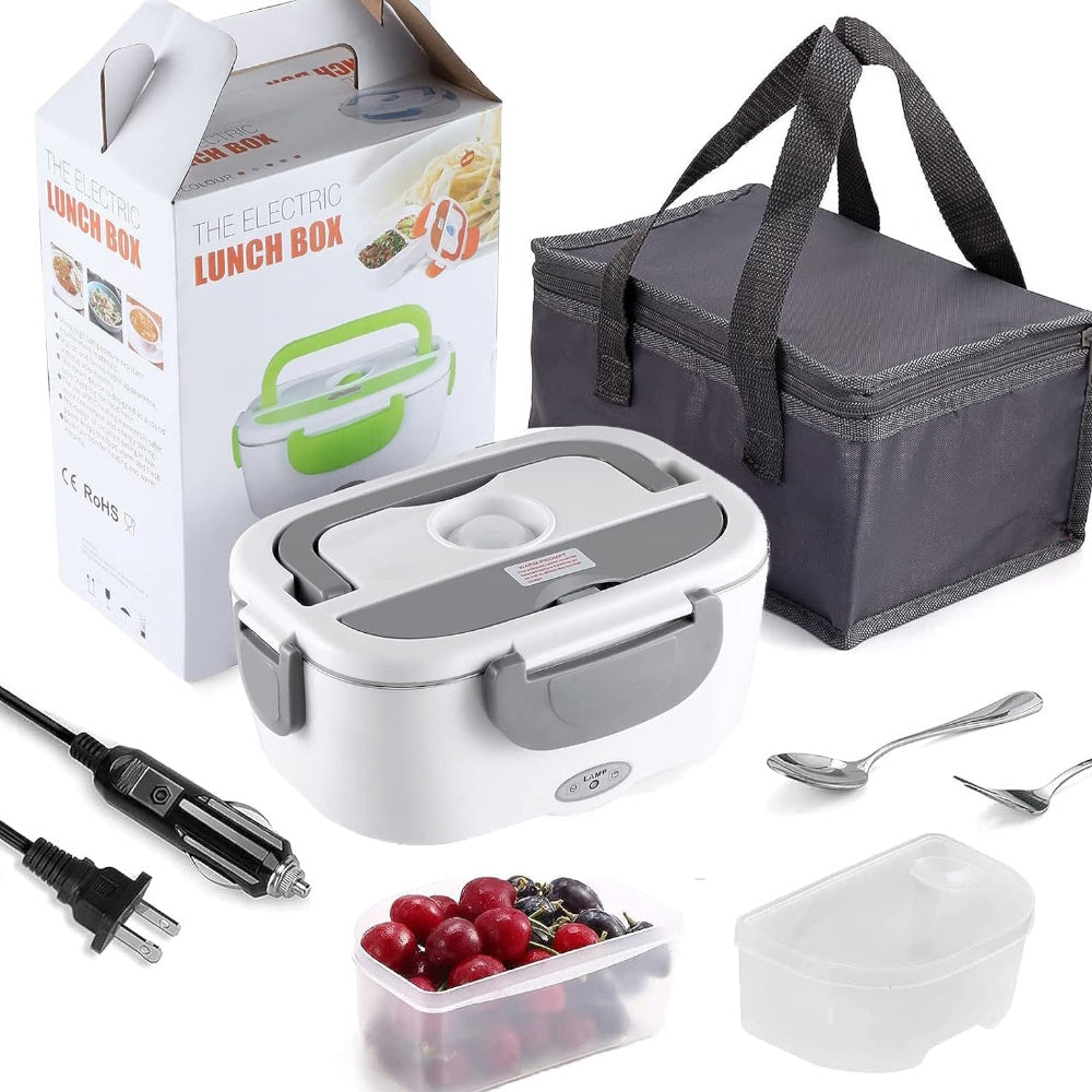 GOMINIMO 1.8L Electric Food Warmer Lunch Box with Insulated Carrying Bag