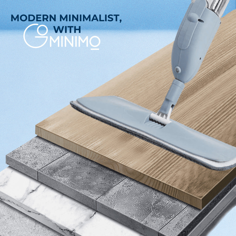 360° Microfibre Spray Mop Set, Mist Saving, with 1 Pad - GOMINIMO