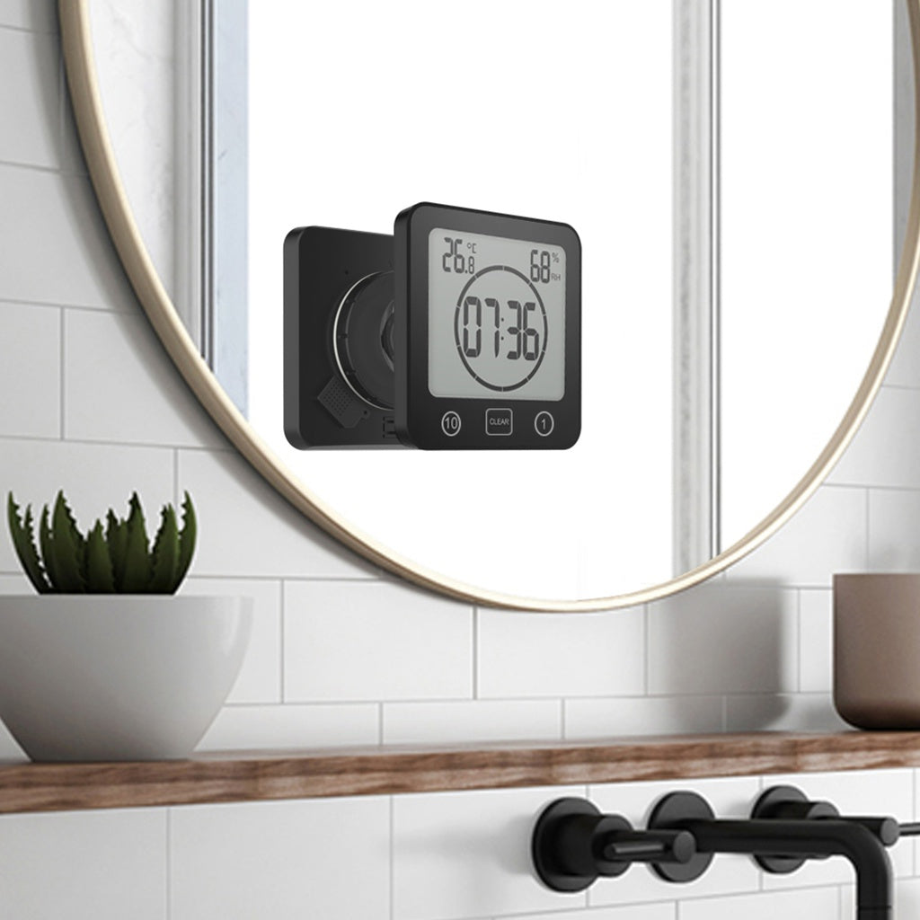 Waterproof Shower Timer Clock with Touch Buttons