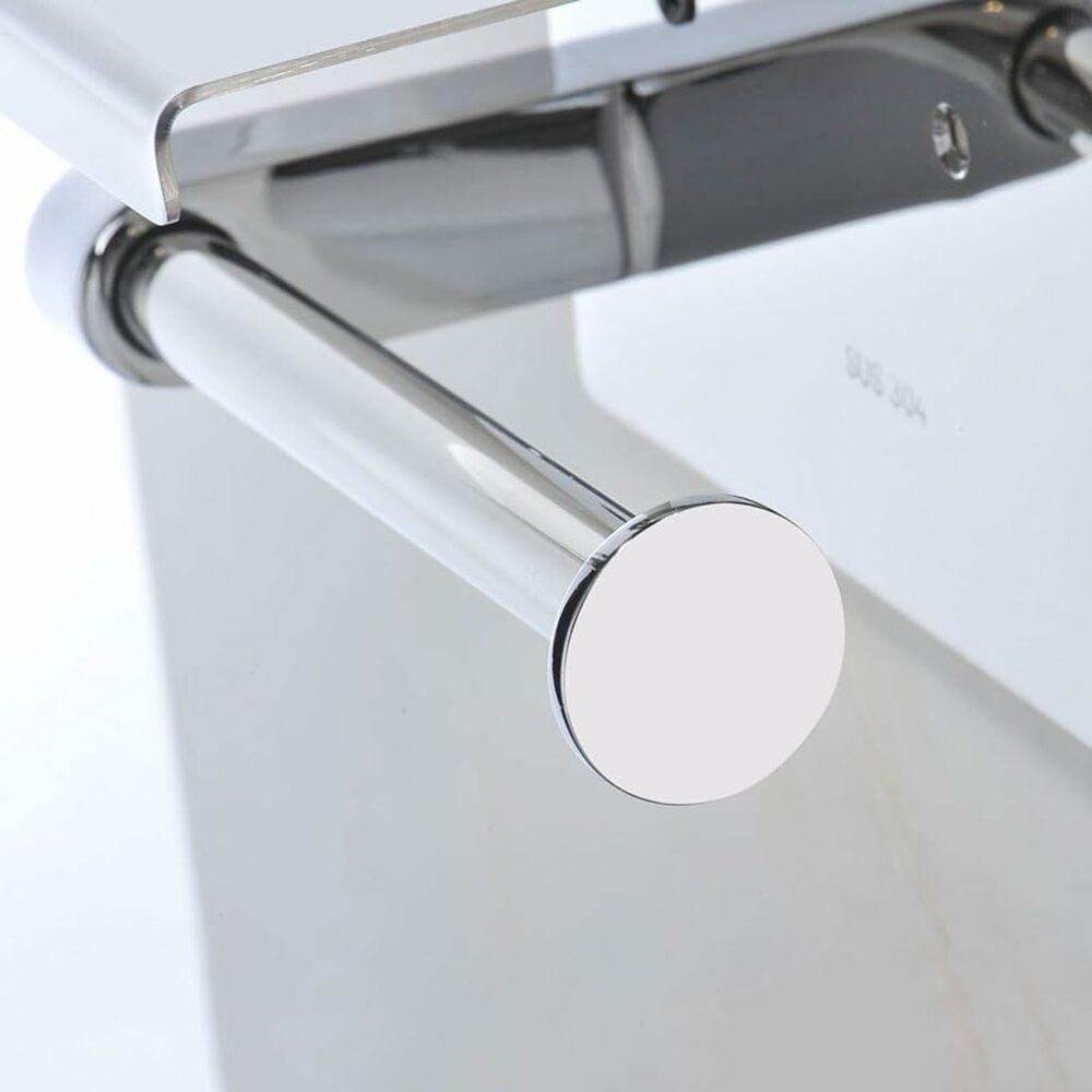 304 Stainless Steel Dual Toilet Paper Holder with Shelf