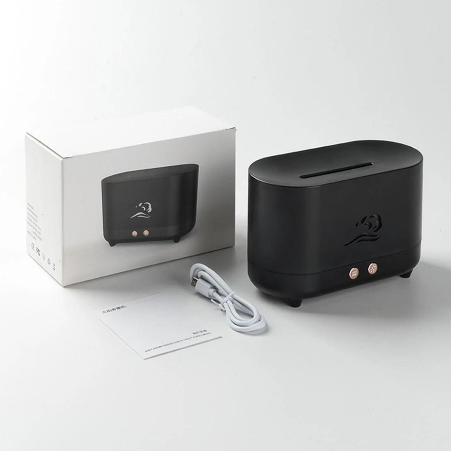 225ml Flame Humidifier & Oil Diffuser with USB Charging