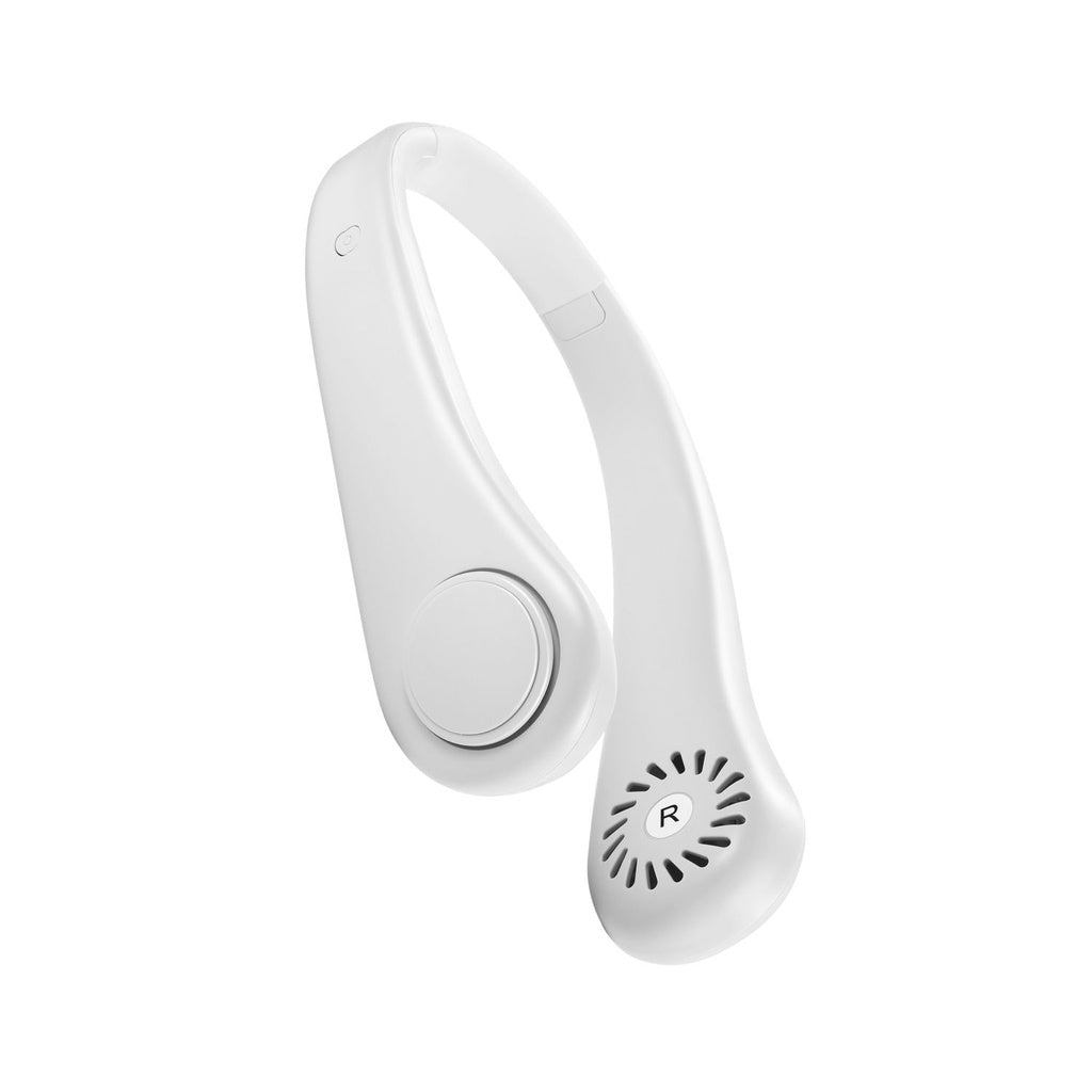 Adjustable Portable Hands-Free Neck Fan, White - Gominimo