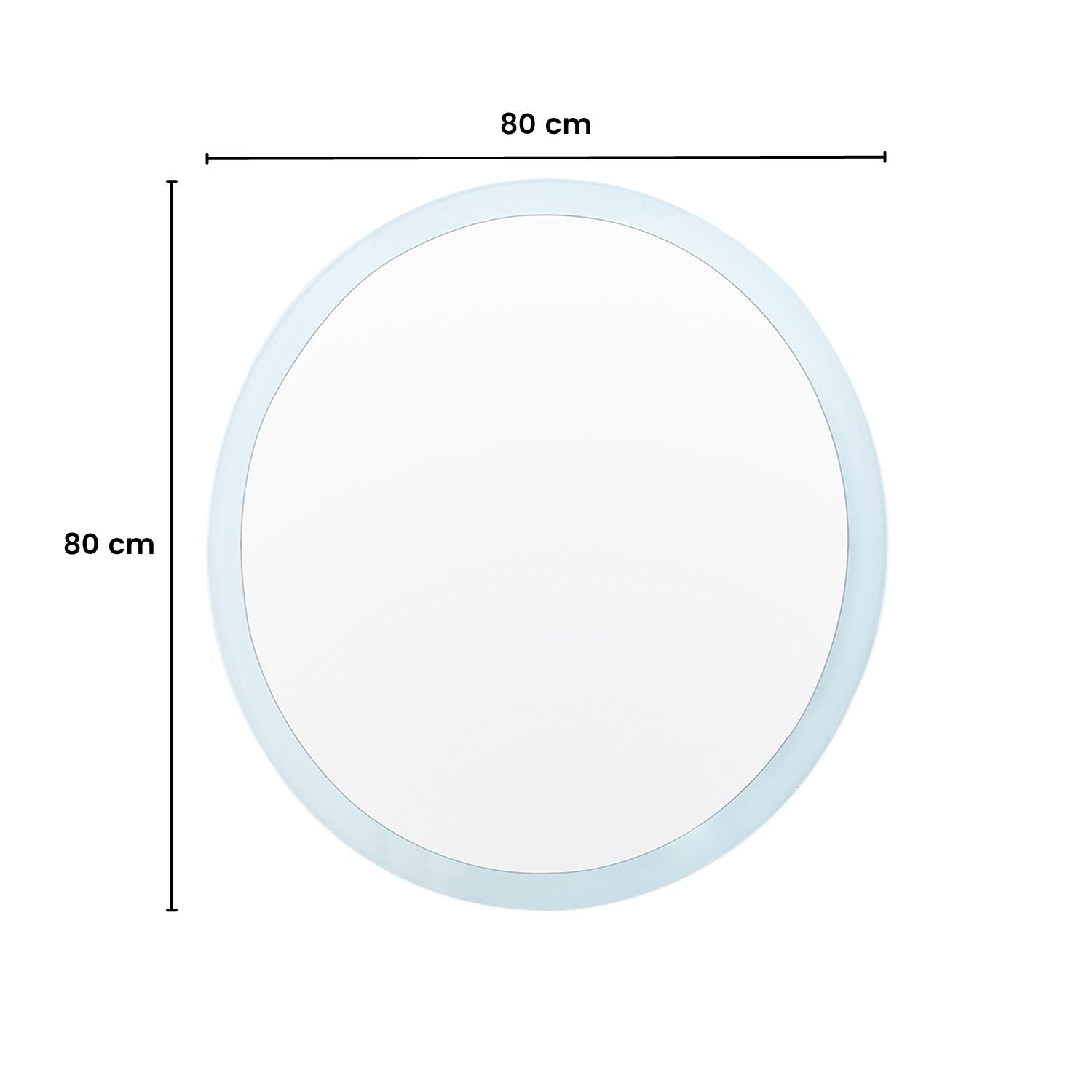 Adjustable Anti-Fog LED Round Mirror, Eco-Friendly, 800mm