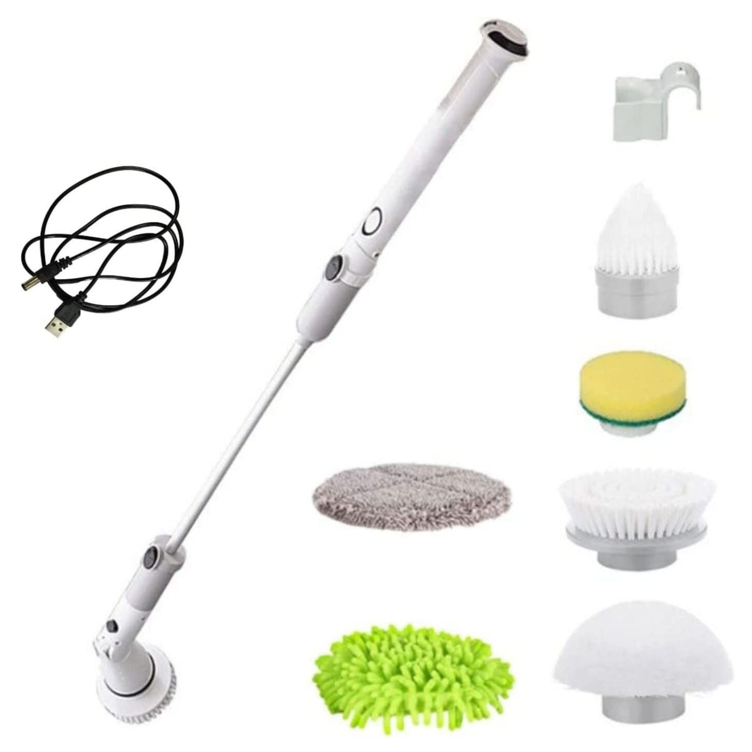 Powerful Cordless Electric Scrubber, 6 Brush Set, GOMINIMO