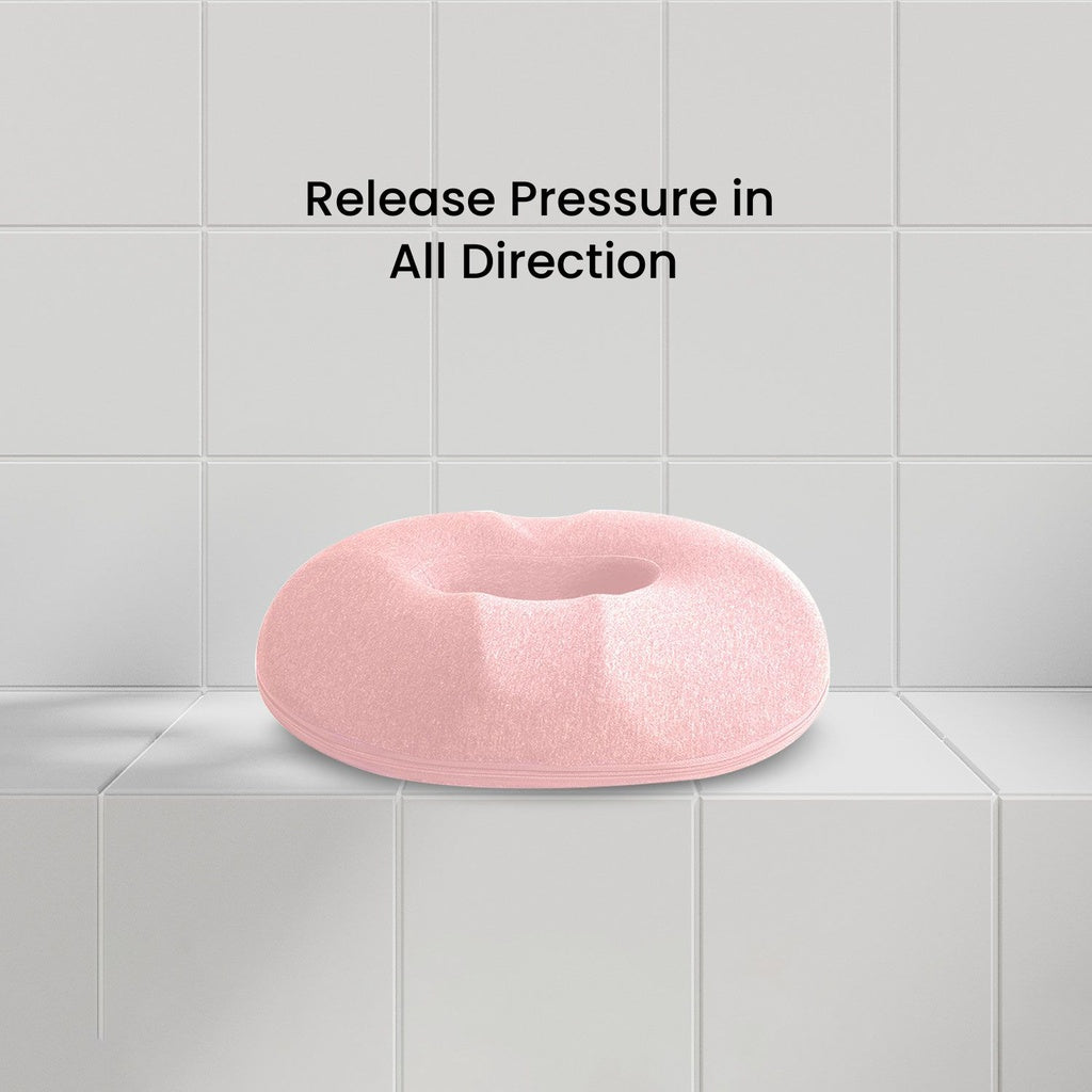 Ergonomic Memory Foam Seat Cushion, Light Pink, GOMINIMO