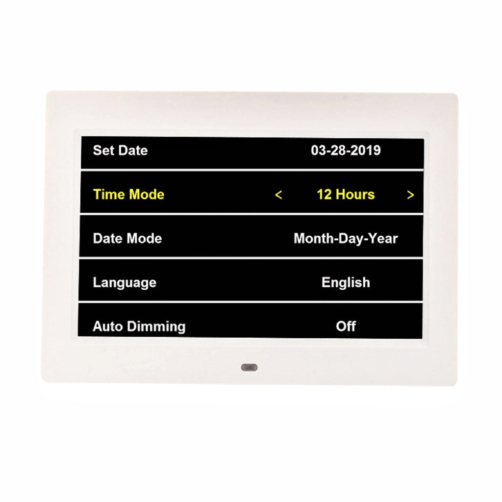 Wi-Fi Dementia Clock with Alarms & Large LCD - GOMINIMO