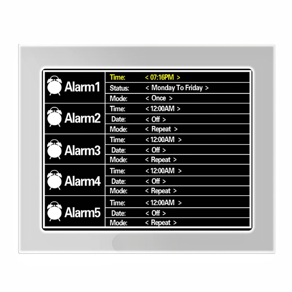 Wi-Fi Dementia Clock with Alarms & Large LCD - GOMINIMO