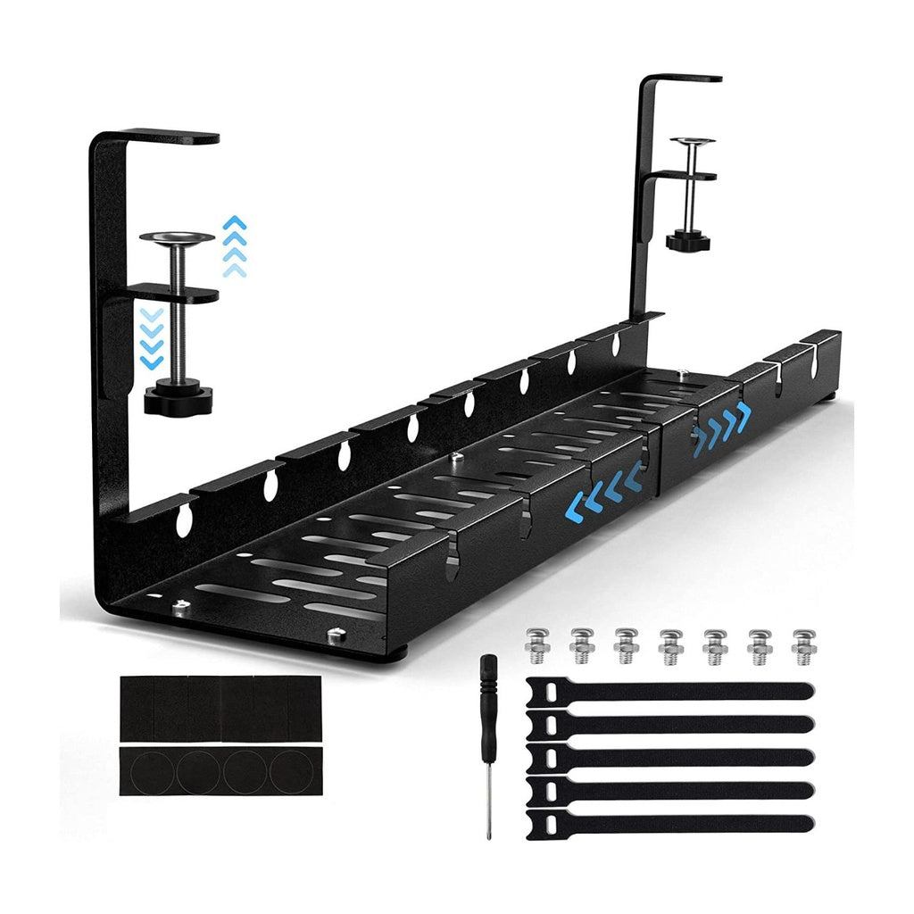 Steel Retractable Cable Management Tray (No Drill) - GOMINIMO