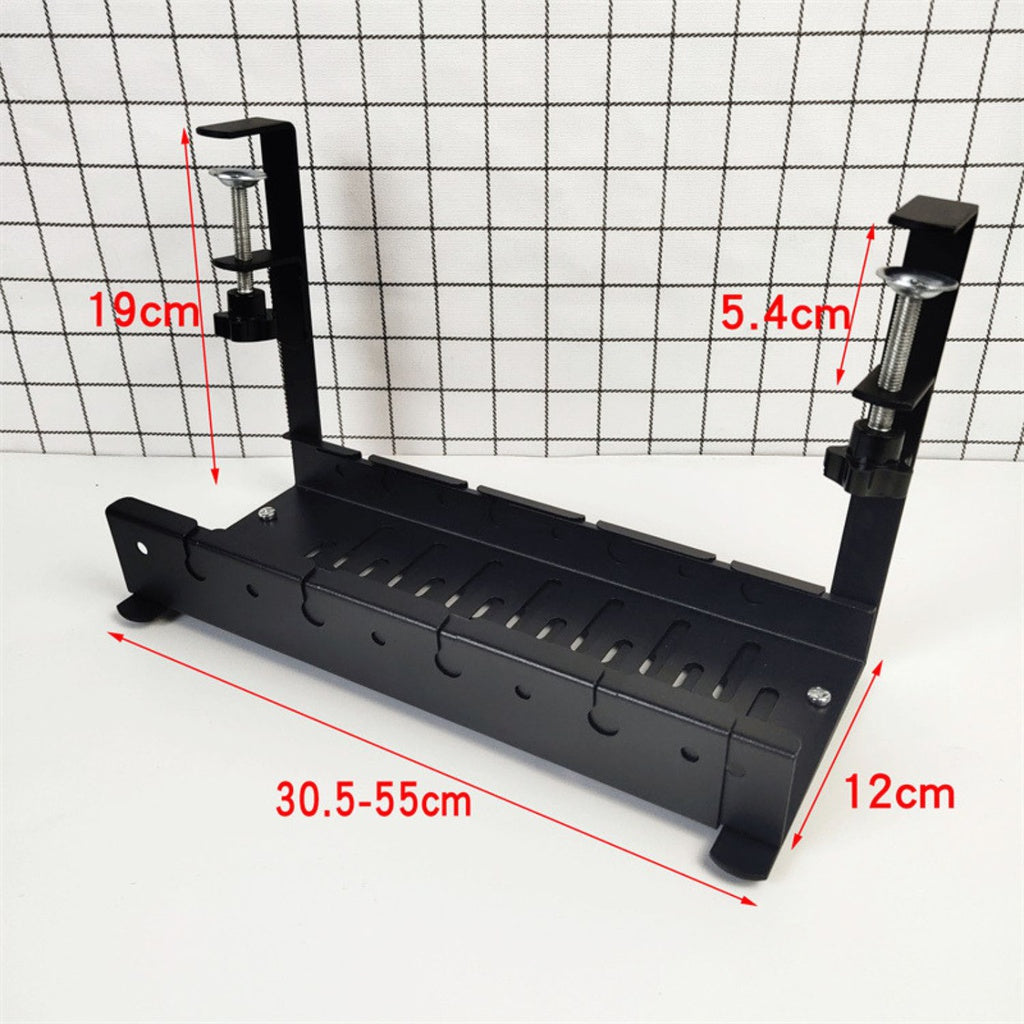 Steel Retractable Cable Management Tray (No Drill) - GOMINIMO