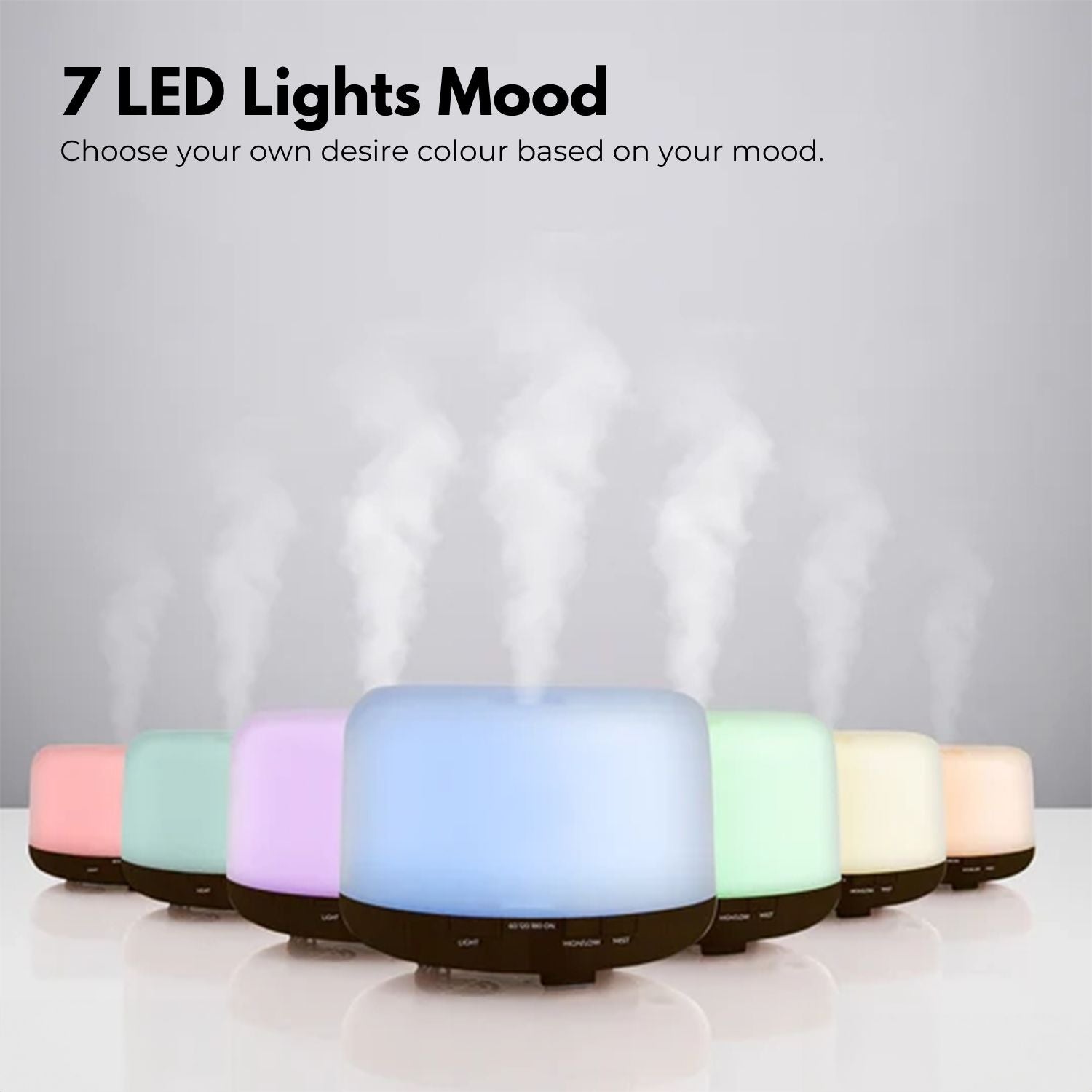 500ml 5-in-1 LED Essential Oil Diffuser with Timer