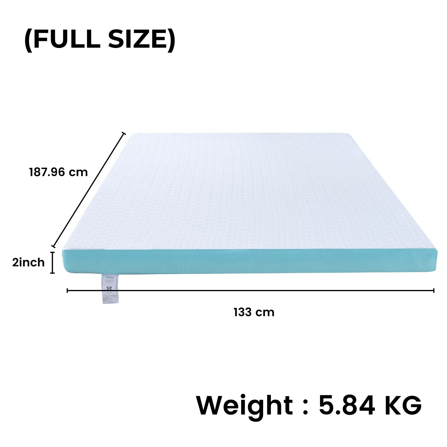 GOMINIMO Dual Layer Mattress Topper 2 inch with Gel Infused (Full)