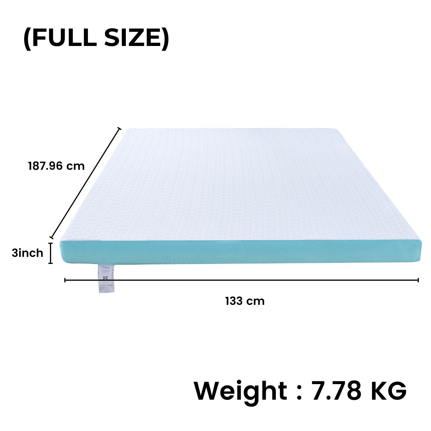 Gel Infused Dual Layer 3" Mattress Topper, Full - Gominimo