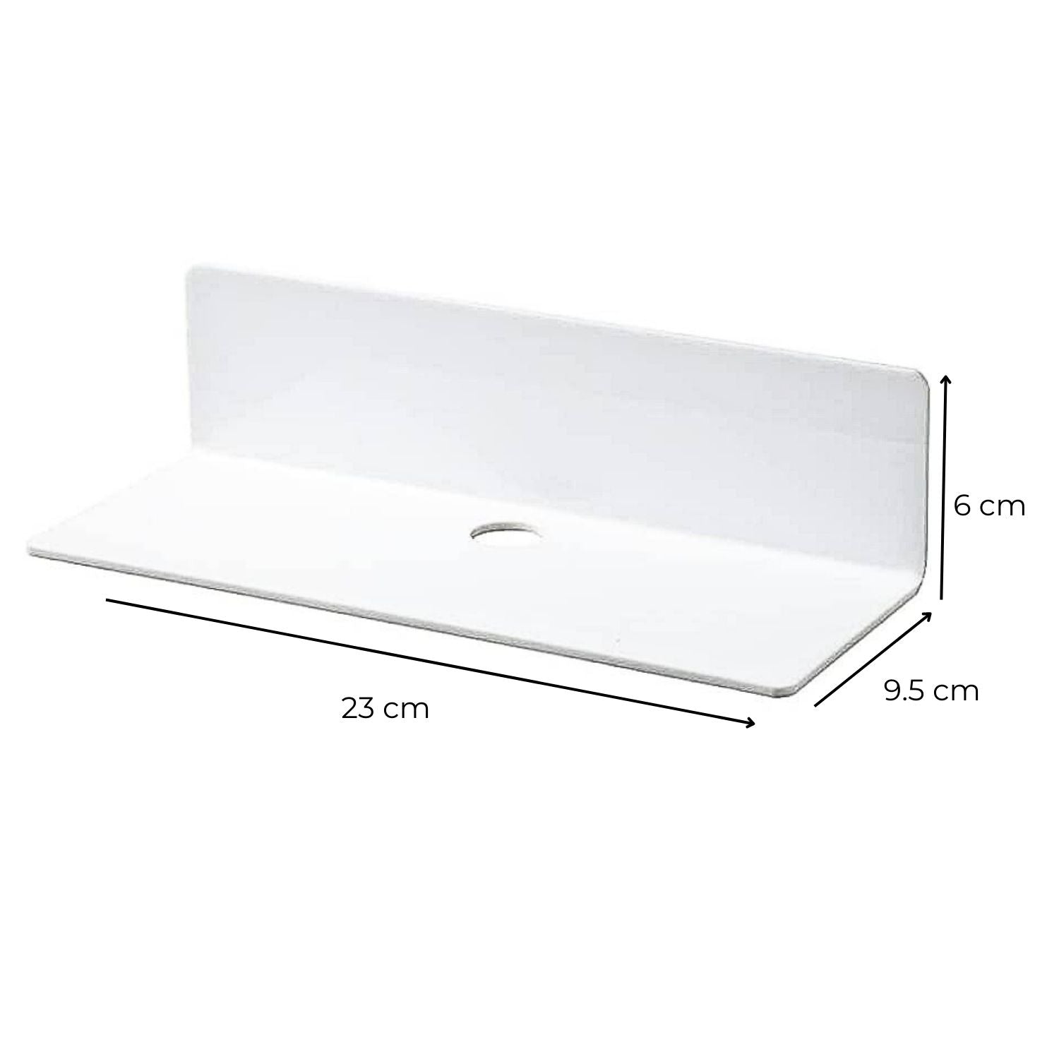 Easy Install Acrylic Floating Shelves with Clips - Set of 4