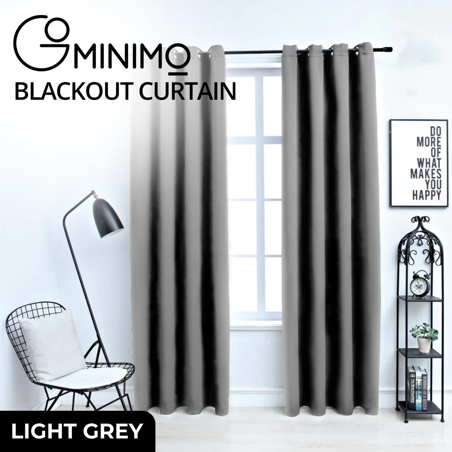 99% Blackout Thermal Insulated Velvet Curtains, Set of 2 GOMINIMO