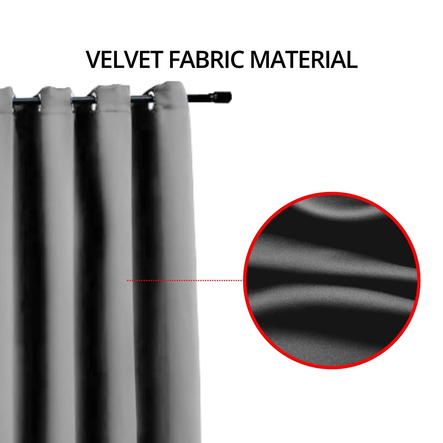 99% Blackout Thermal Insulated Velvet Curtains, Set of 2 GOMINIMO