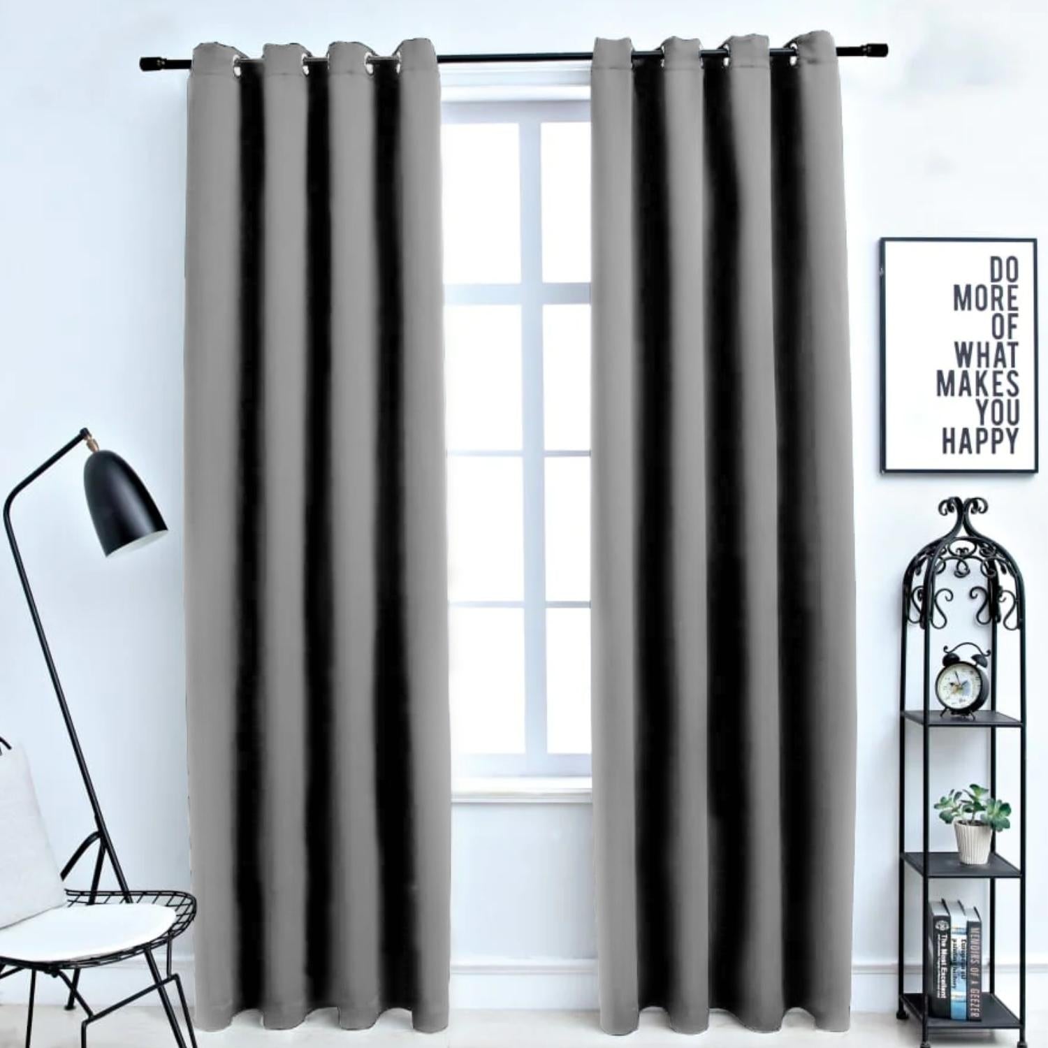 99% Blackout Thermal Insulated Velvet Curtains, Set of 2 GOMINIMO