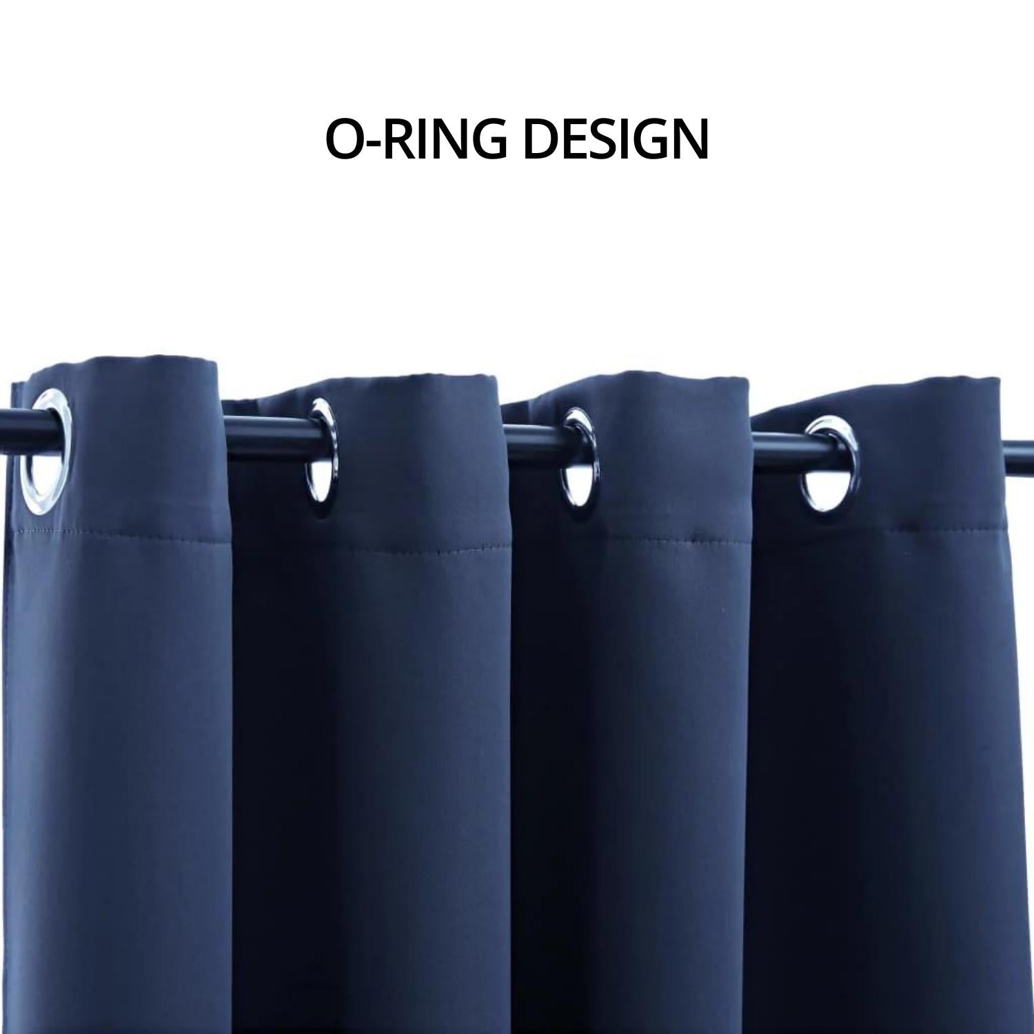 Dark Blue Velvet Blackout Curtains Set of 2, Thermal Insulated - Gominimo