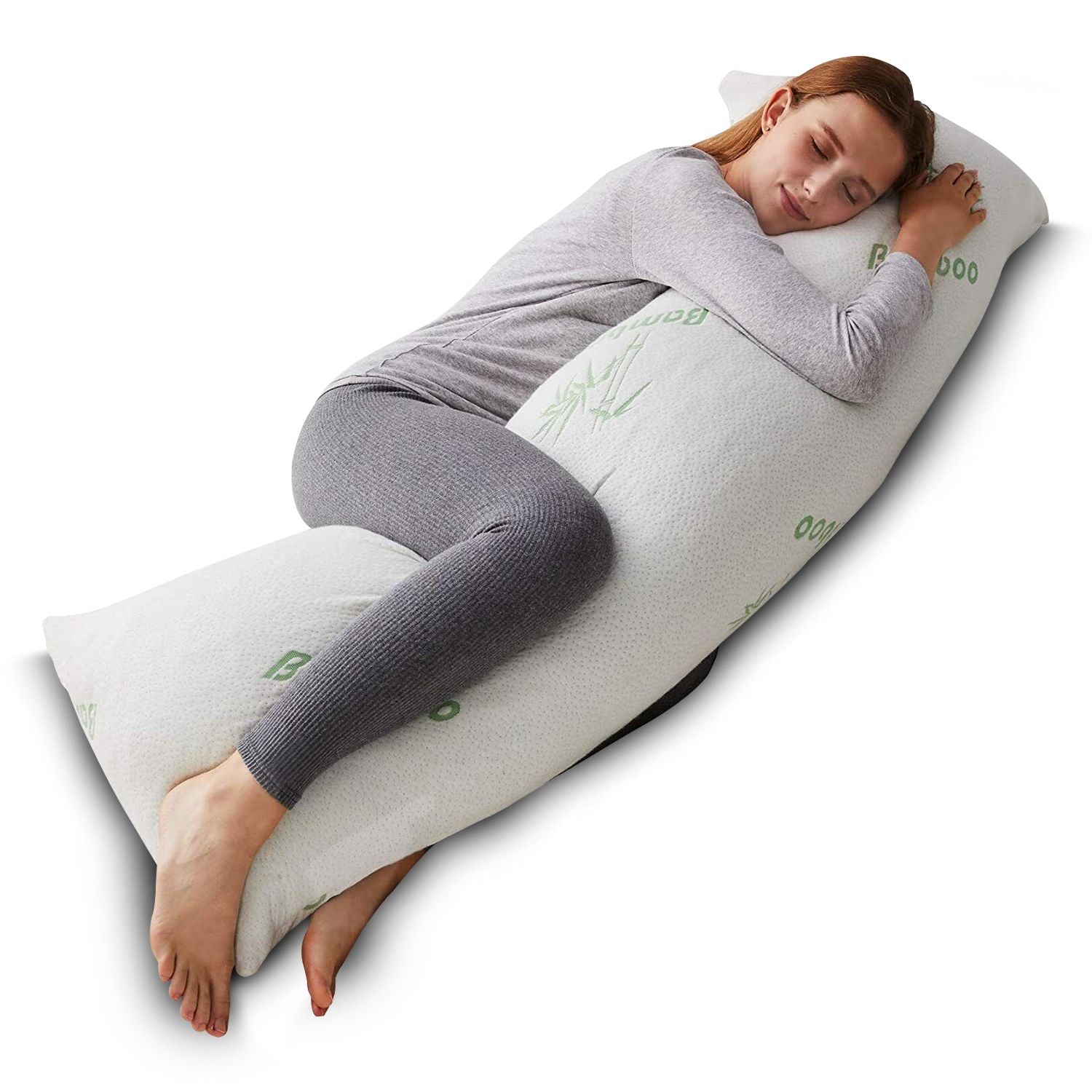 Memory Foam Full Body Pillow for Back Pain & Maternity