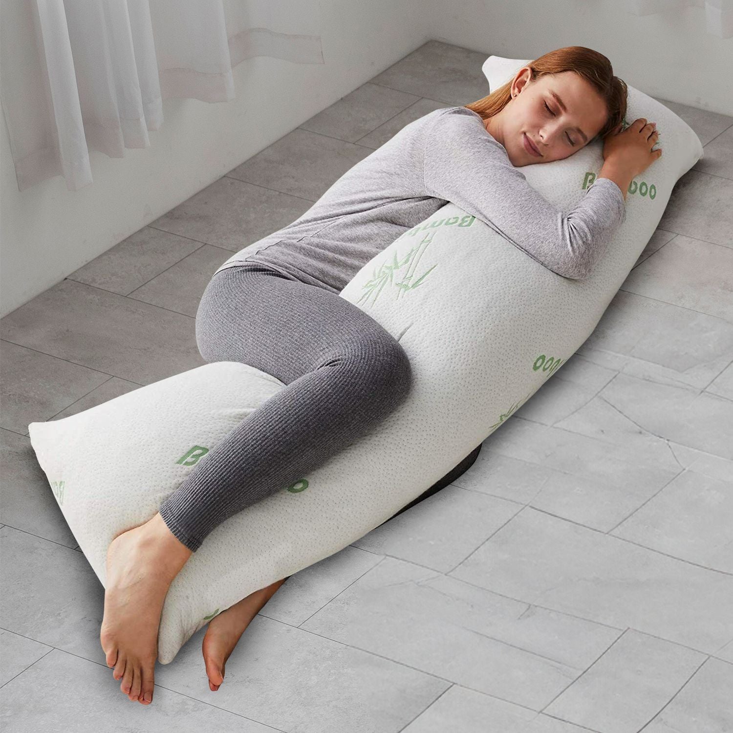 Memory Foam Full Body Pillow for Back Pain & Maternity