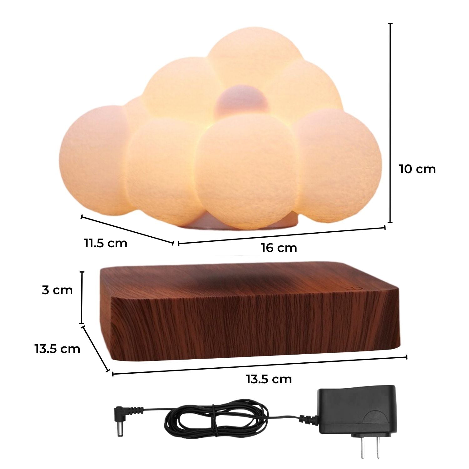 Magnetic Levitating Cloud Lamp, Eco-Friendly, LED Light, GOMINIMO