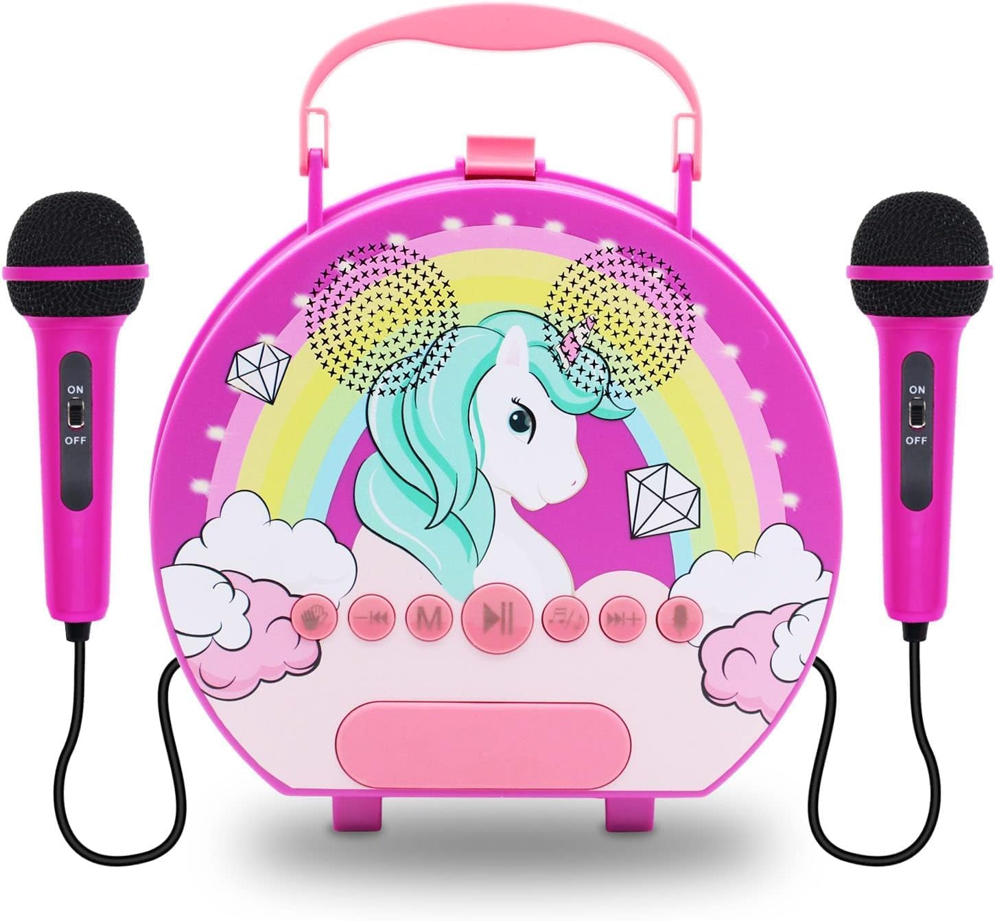 Bluetooth Kids Karaoke Set with 2 Mics, SD/USB - GOMINIMO