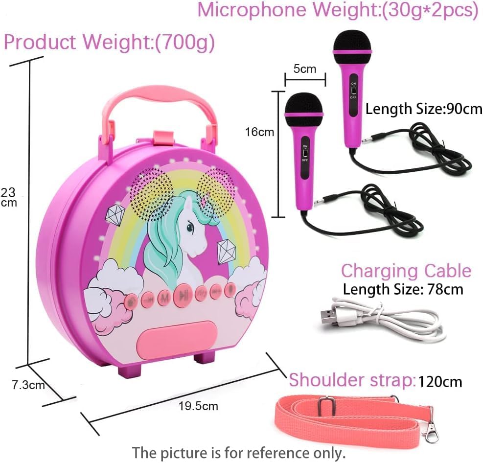 Bluetooth Kids Karaoke Set with 2 Mics, SD/USB - GOMINIMO