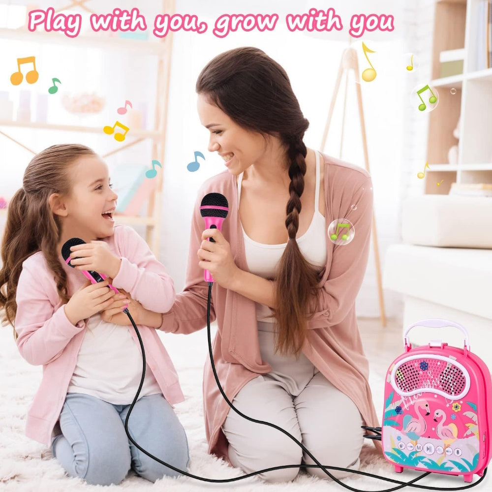 Versatile Kids Portable Karaoke with 2 Mics, Bluetooth - Gominimo