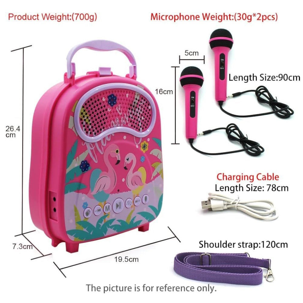 Versatile Kids Portable Karaoke with 2 Mics, Bluetooth - Gominimo