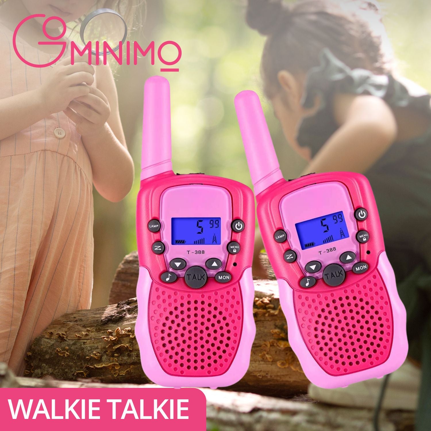 2 Pack 40 Channel Walkie Talkies for Kids with LED & LCD