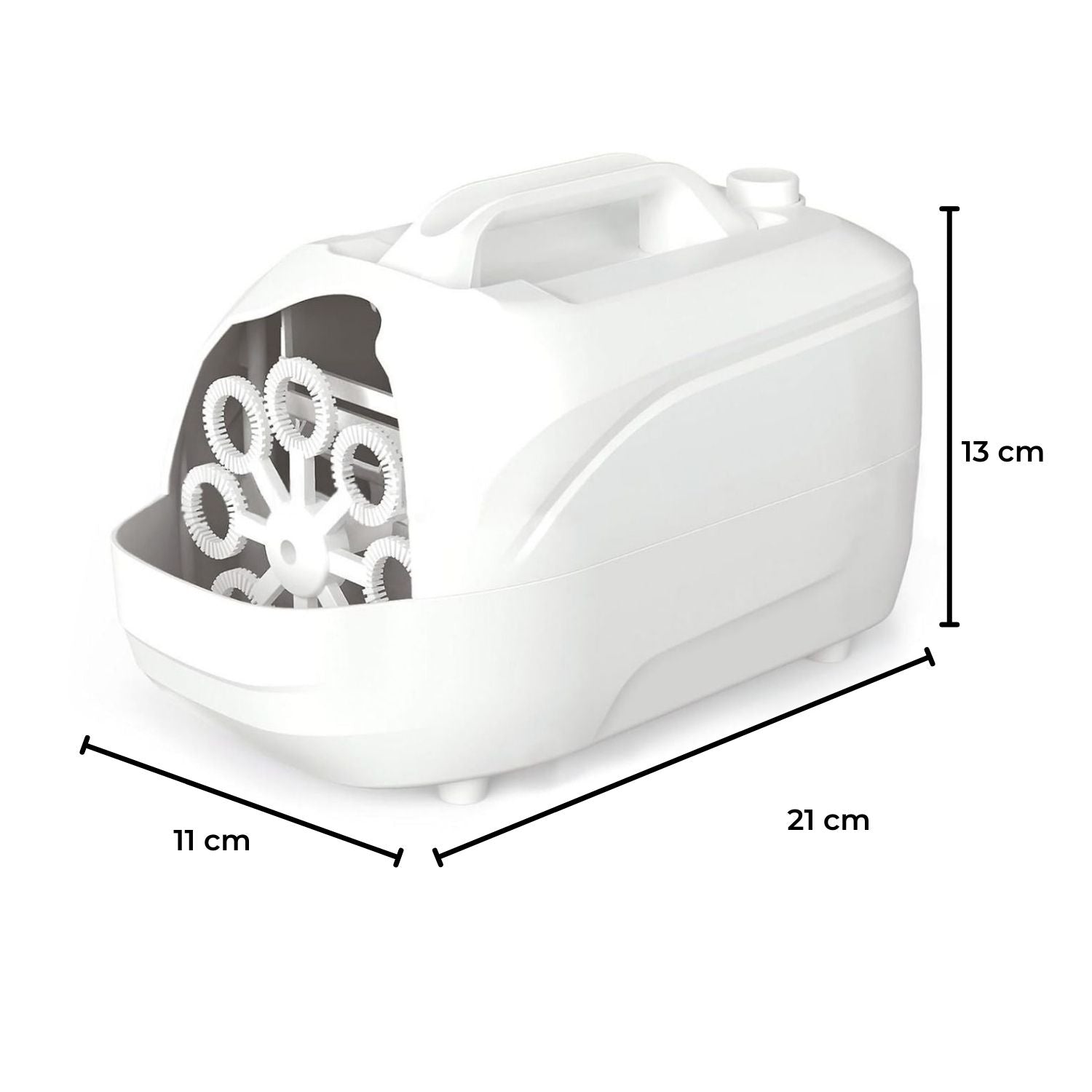 2 Speed Bubble Blower Machine, Battery/USB, 4000+ Bubbles, White - Gominimo